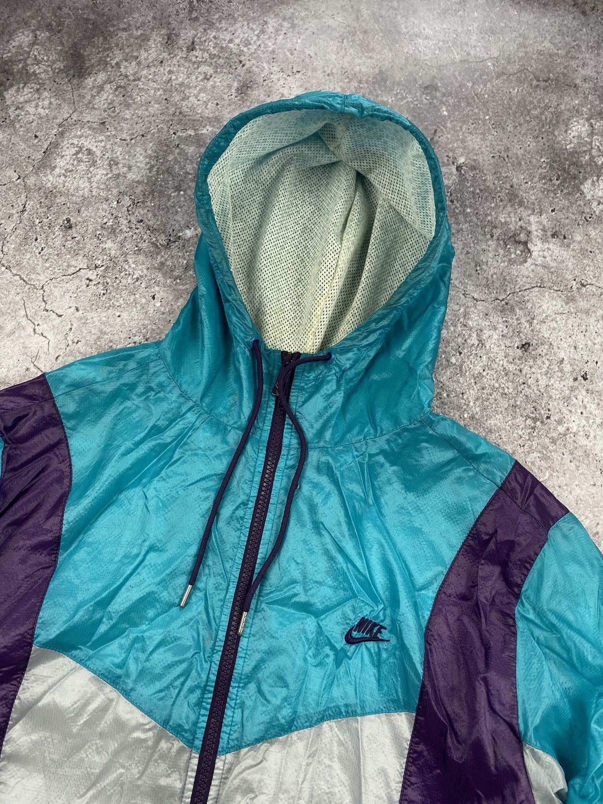 Nike × Vintage Vintage Nike Nylon Jacket Swoosh GorpCore Drill Style Size US S / EU 44-46 / 1 - 3 Thumbnail