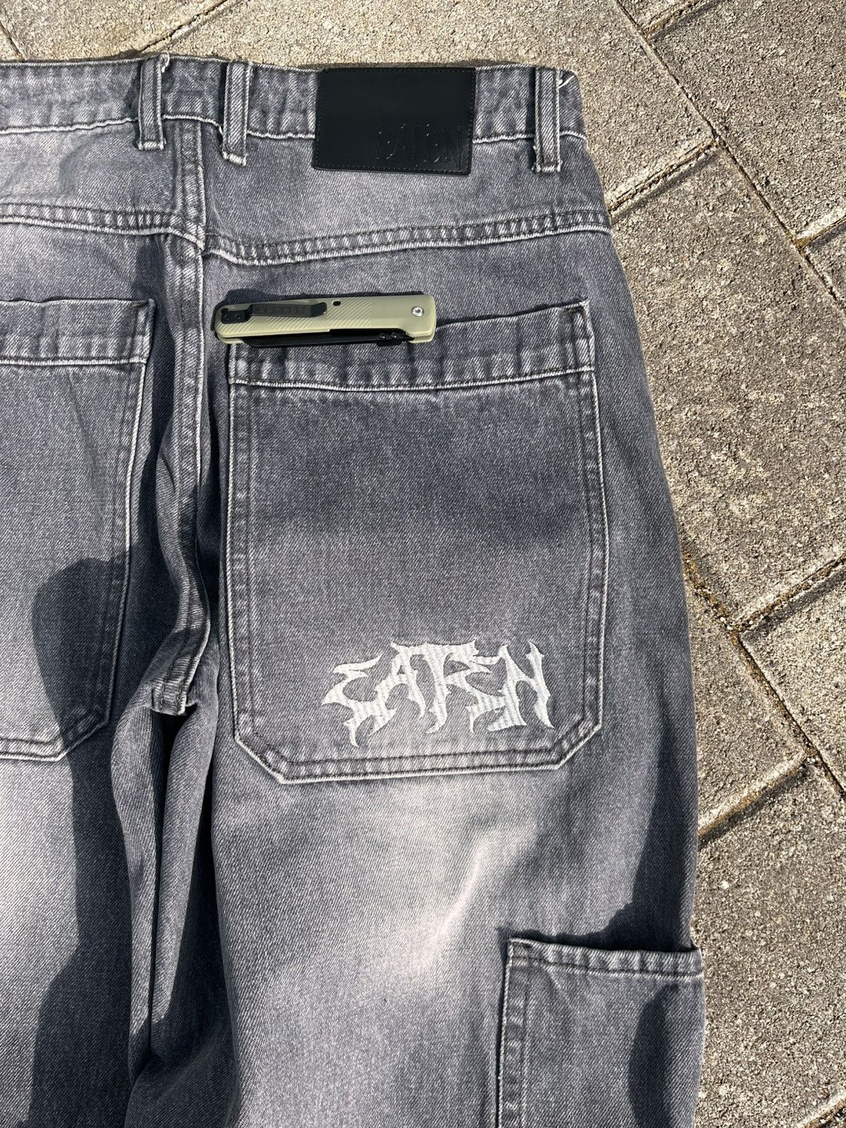 Vintage EATEN CO JEANS Size US 34 / EU 50 - 4 Thumbnail