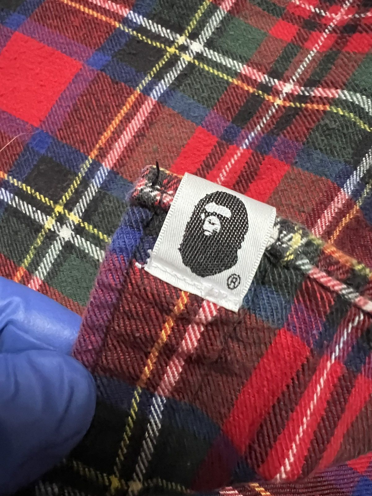 Bape A Bathing Ape Red Plaid Pirate Button Up Long Sleeve Shirt Size US M / EU 48-50 / 2 - 5 Thumbnail