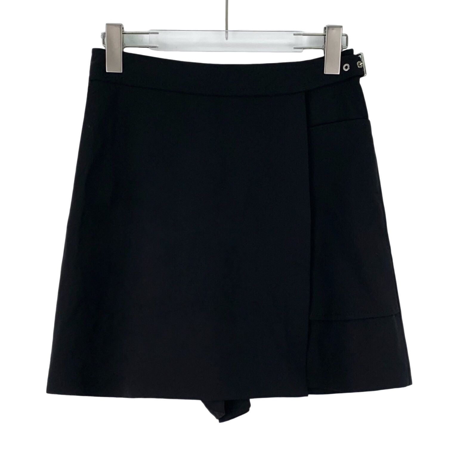 Hermes Hermes Black Buckle Detail Wrap Shorts FR 36 Size 26" / US 2 / IT 38 - 1 Thumbnail