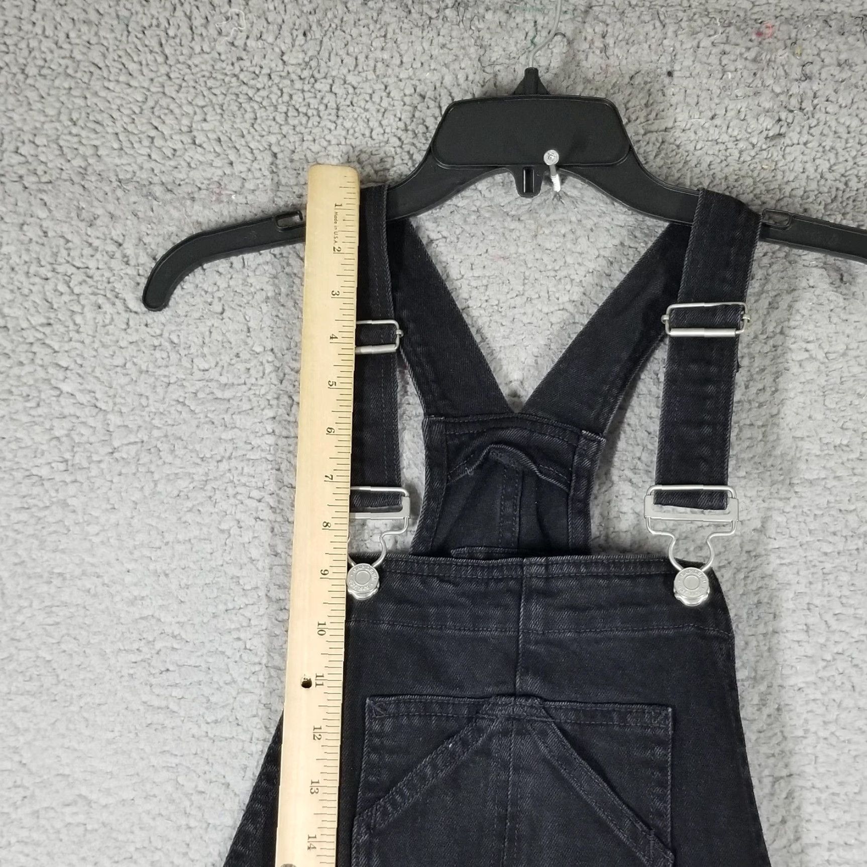 Gap Gap Overalls Womens XS Black Denim Utility Adjustable Straps Pockets Stretch Casual Size 26" / US 2 / IT 38 - 5 Thumbnail