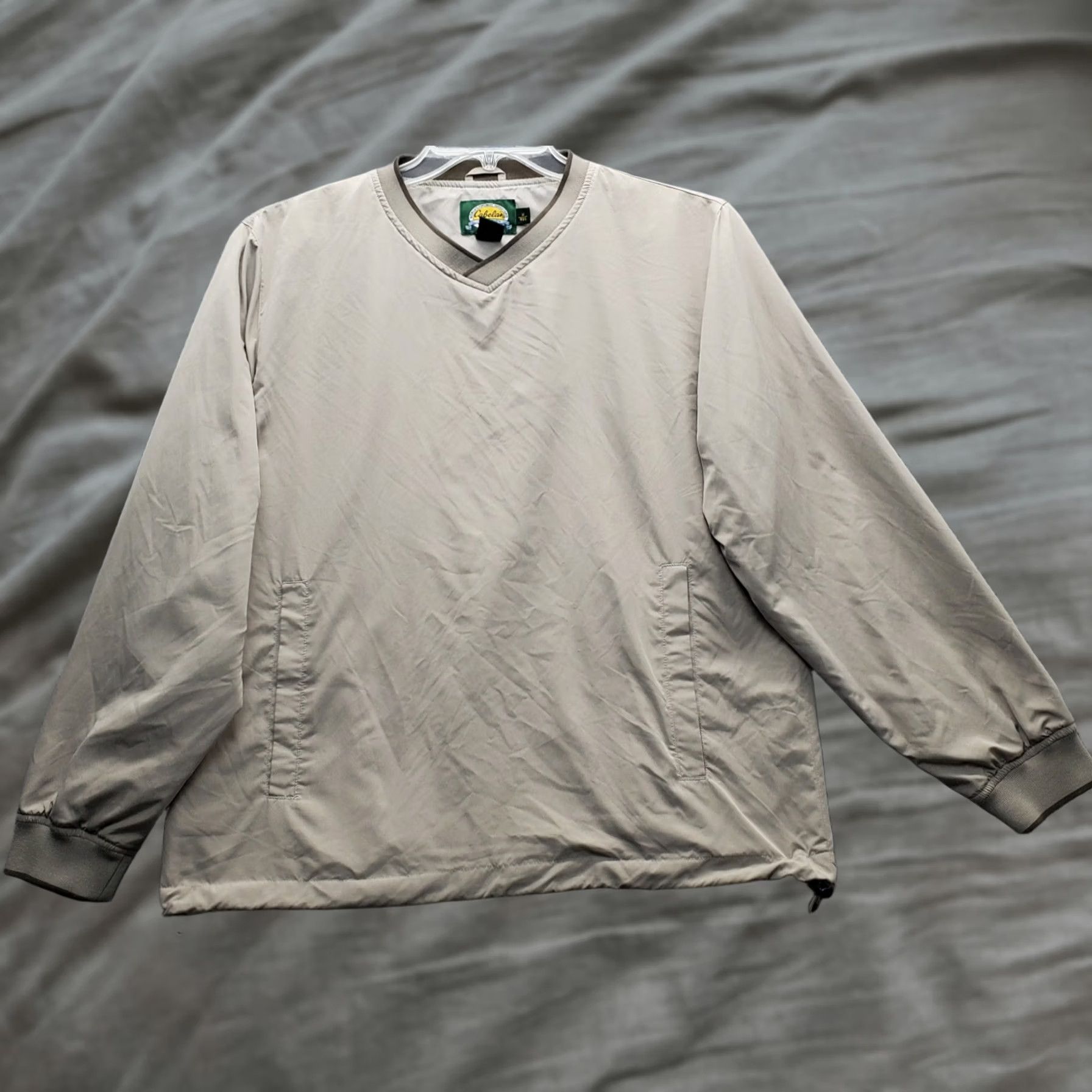 Vintage Cabela's Fishing Rain Jacket Mens M Brown Performance Windbreaker Ribbed V-Neck Size US M / EU 48-50 / 2 - 1 Thumbnail