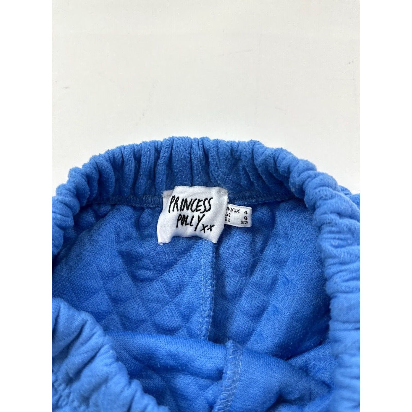 PRINCESS POLLY Princess Polly Sweatpants Women’s 0 Blue Quilted Tapered Leg Casual Athletic Size 25" / US 0 / IT 36 - 6 Thumbnail