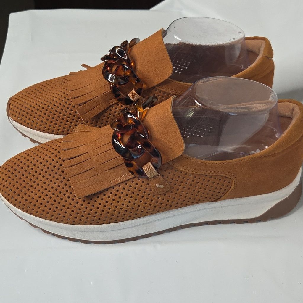 Other Yellowbox Brown Fringe Women's Shoes Size 9.5 Size US 9.5 / IT 39.5 - 2 Thumbnail