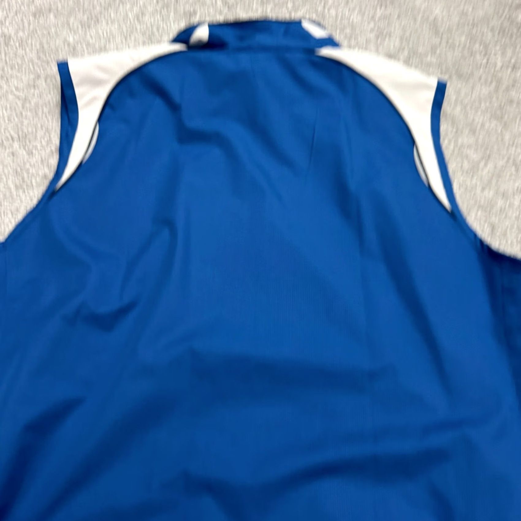 Mizuno Mizuno Lightweight Running Vest Jacket Men XL Blue White Hooded Breathable No Sleeves Pockets All Seasons Size US XL / EU 56 / 4 - 6 Thumbnail
