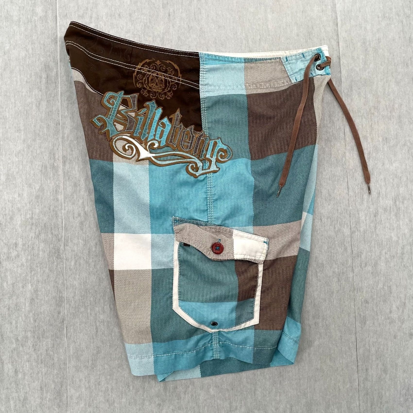 Billabong VINTAGE Billabong Board Shorts Adult 36 Blue Plaid Embroidered Surfing Mens Y2K Size US 36 / EU 52 - 2 Thumbnail