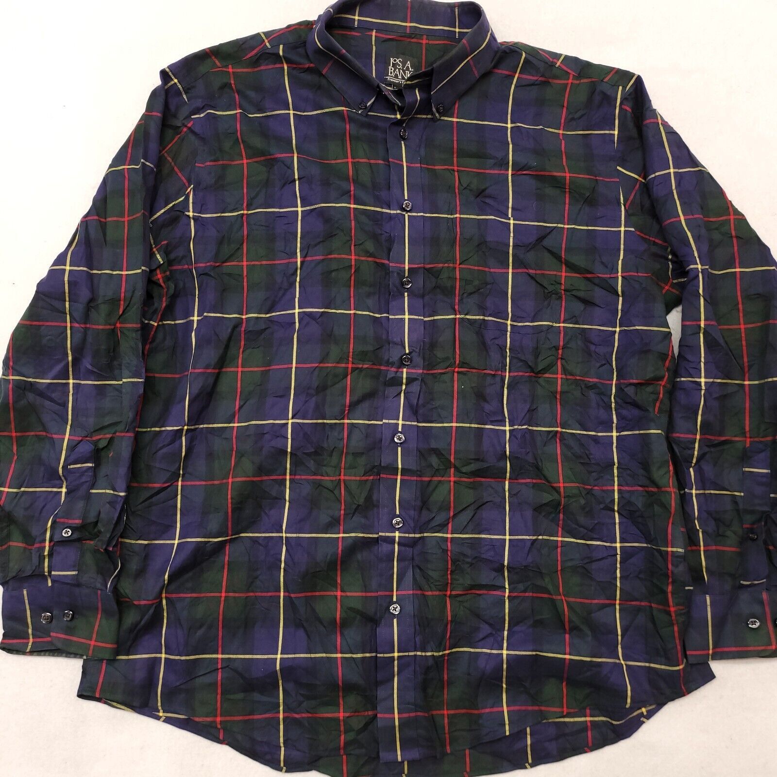 Jos. A. Bank Jos A Bank Windowpane Flannel Button Up Shirt Mens Size XL Size US XL / EU 56 / 4 - 2 Thumbnail