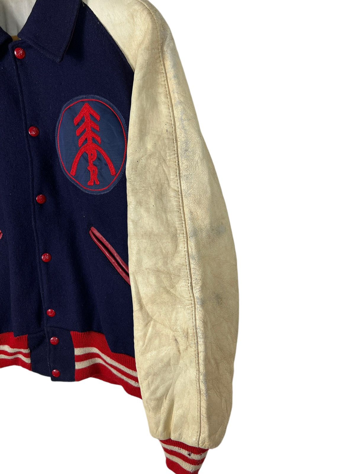 Vintage 🔥 50s VINTAGE SPEEDLINE STADIUM VARSITY BOMBER JACKET Size US L / EU 52-54 / 3 - 6 Thumbnail