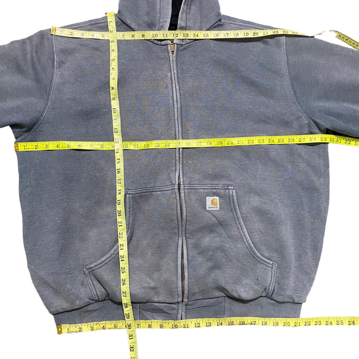 Carhartt Vintage 90s Carhartt Hoodie Thermal Sun Faded Size US XL / EU 56 / 4 - 13 Thumbnail