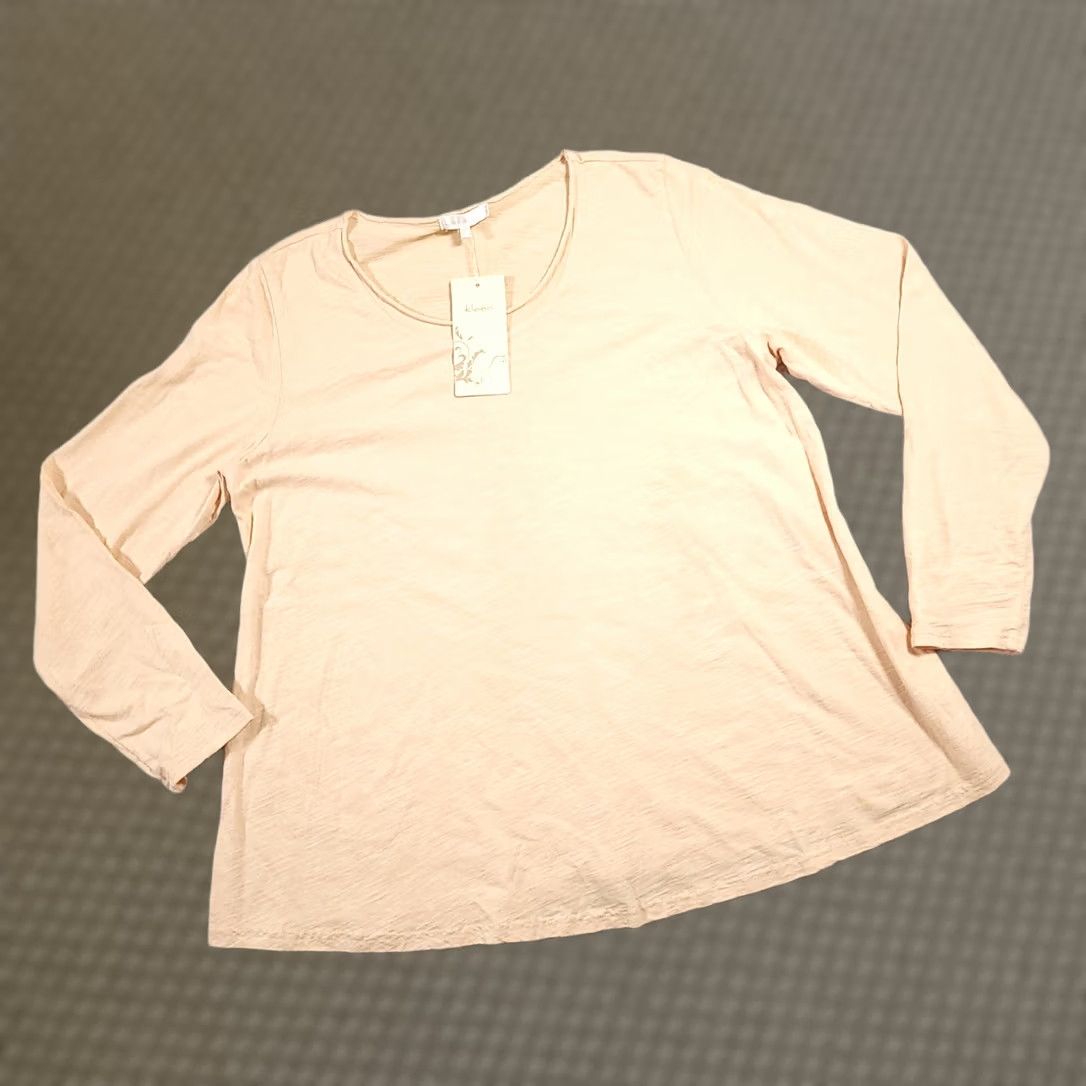 Vintage Kleen Shirt Women's M Peach Oversized Long Sleeve Round Neck Shirt Sweater Pullover Casual Knit Size M / US 6-8 / IT 42-44 - 1 Thumbnail