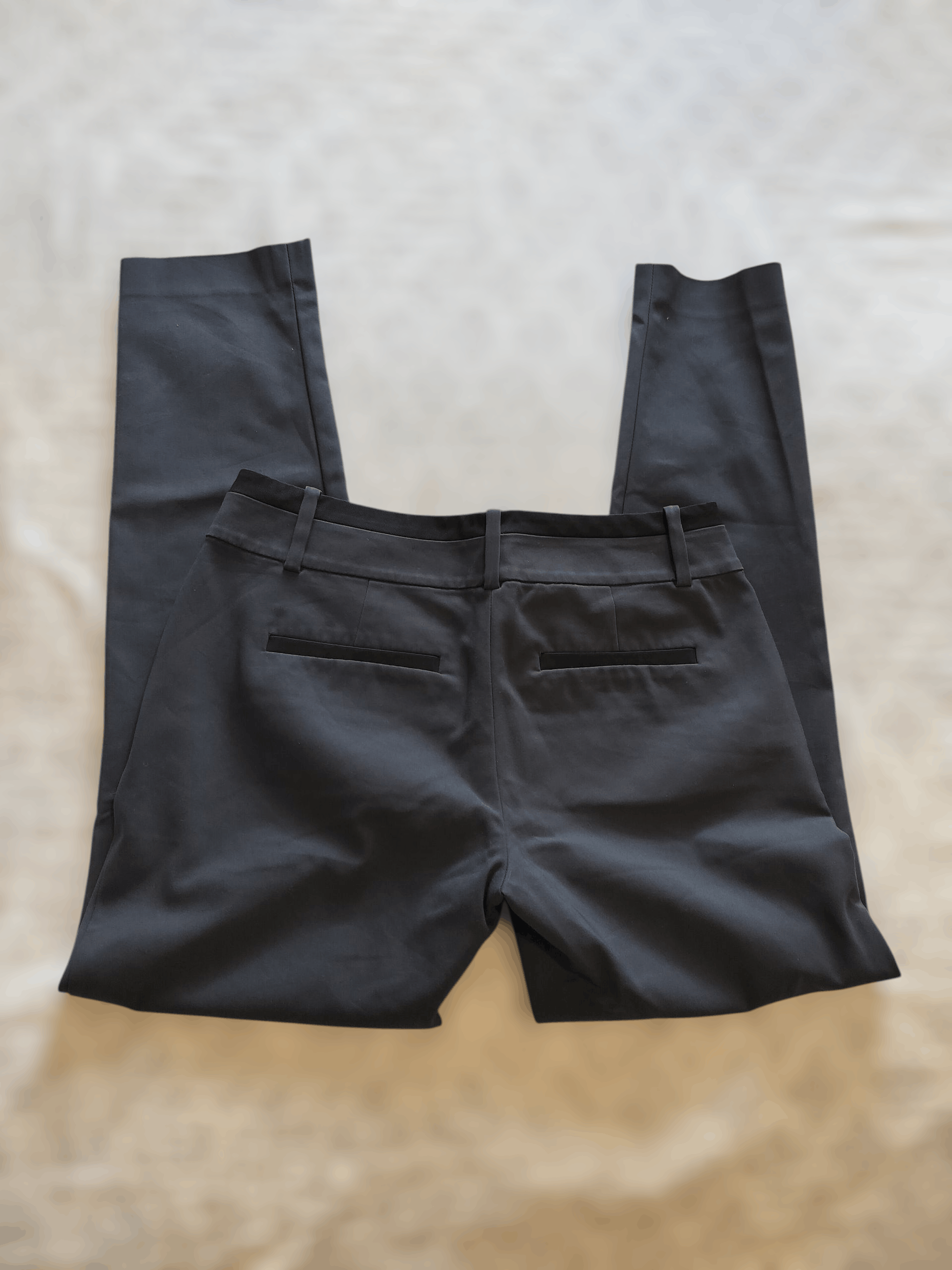 Ann Taylor Gray cotton blend tailored straight leg pants by Ann Taylor Size 26" / US 2 / IT 38 - 2 Thumbnail