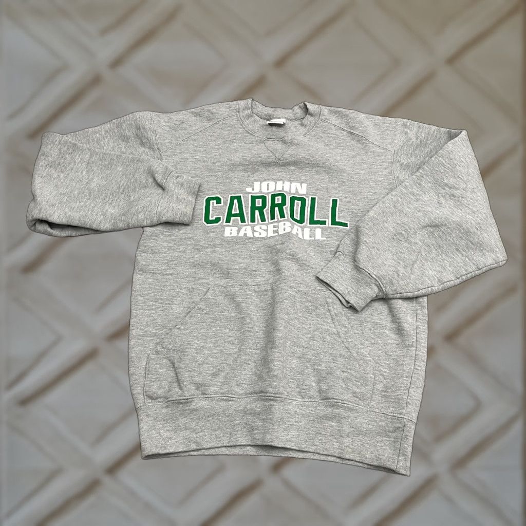 Vintage Badger Sport Sweatshirt Unisex Small Gray Crew John Carroll Baseball Size US S / EU 44-46 / 1 - 1 Thumbnail