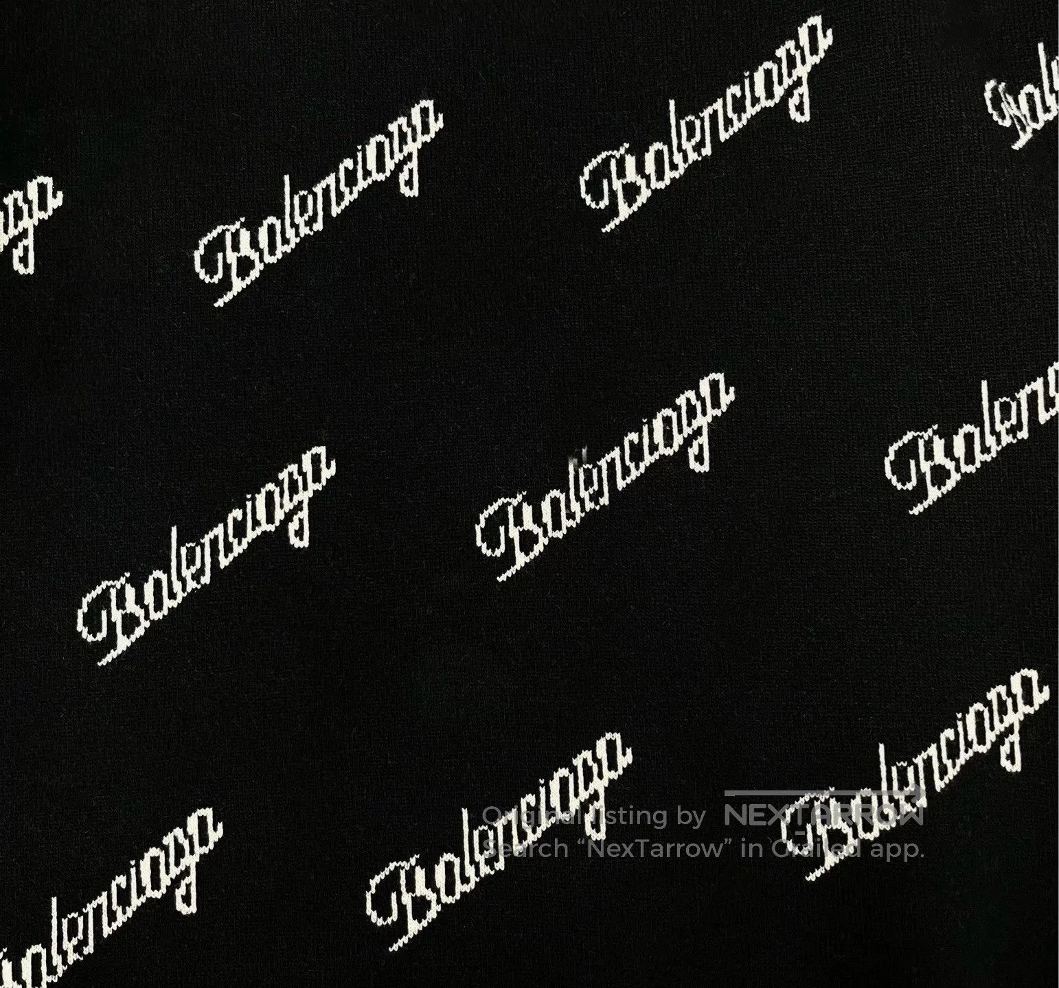 Balenciaga Balenciaga Black Cursive Knit Sweater. Size M / US 6-8 / IT 42-44 - 5 Thumbnail