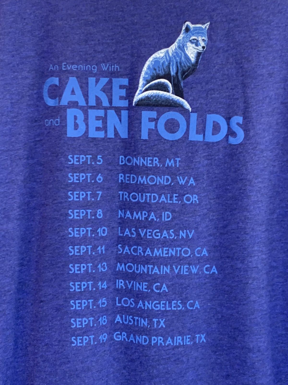 Band Tees *RARE* Evening With Cake & Ben Folds Concert Tour Art Shirt Size US L / EU 52-54 / 3 - 4 Thumbnail