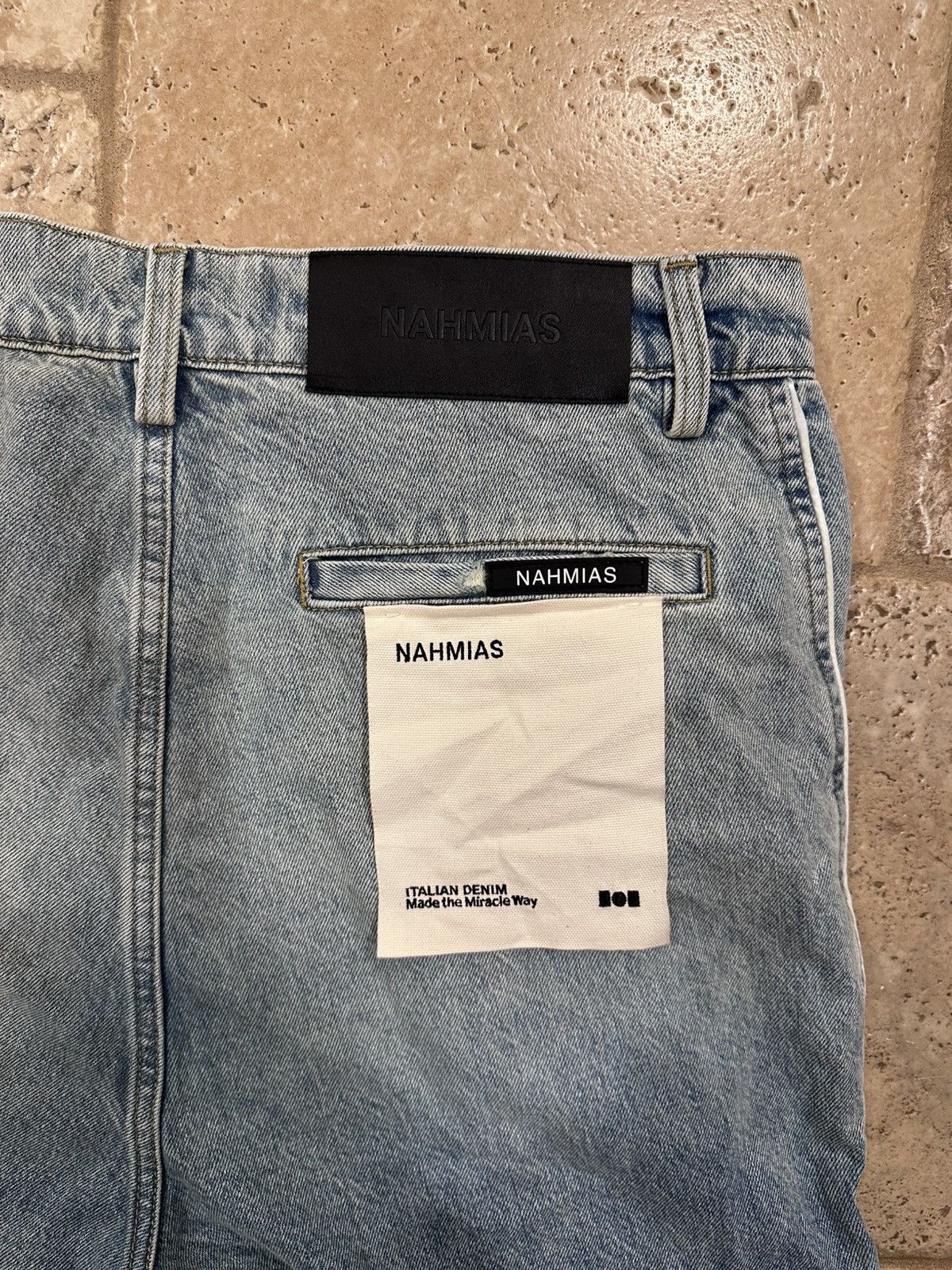 Nahmias Nahmias Track Snap Logo Cargos Blue Denim Jeans Size US 36 / EU 52 - 9 Thumbnail