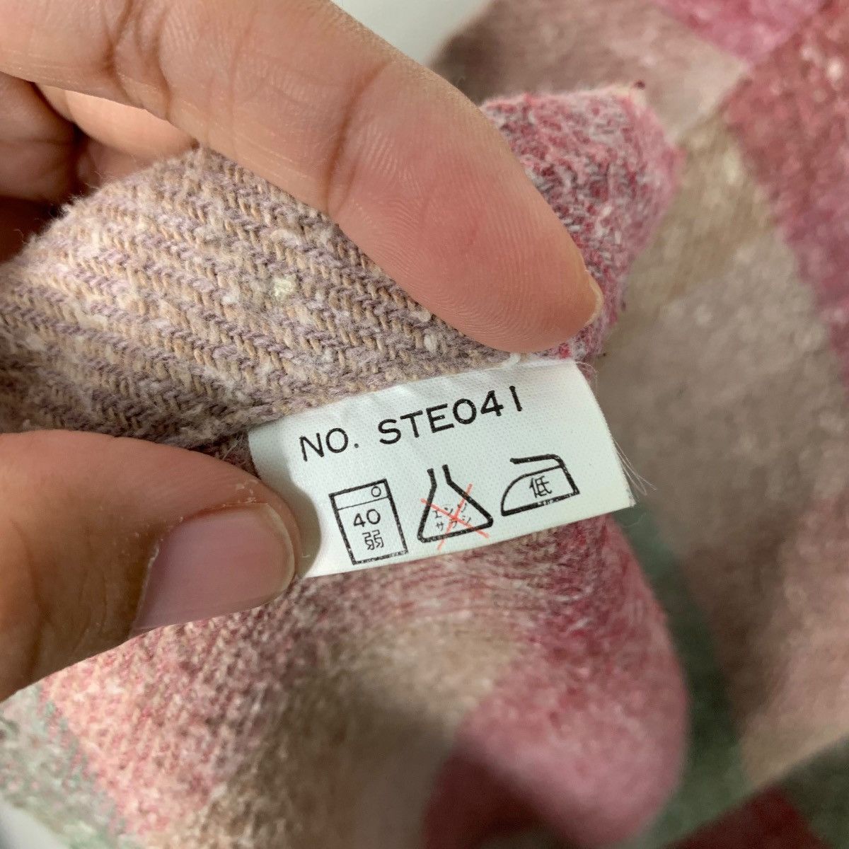 Flannel STEP TECH Checked Tartan Pink Flannel Work Shirt #1674-C74 Size US L / EU 52-54 / 3 - 18 Thumbnail