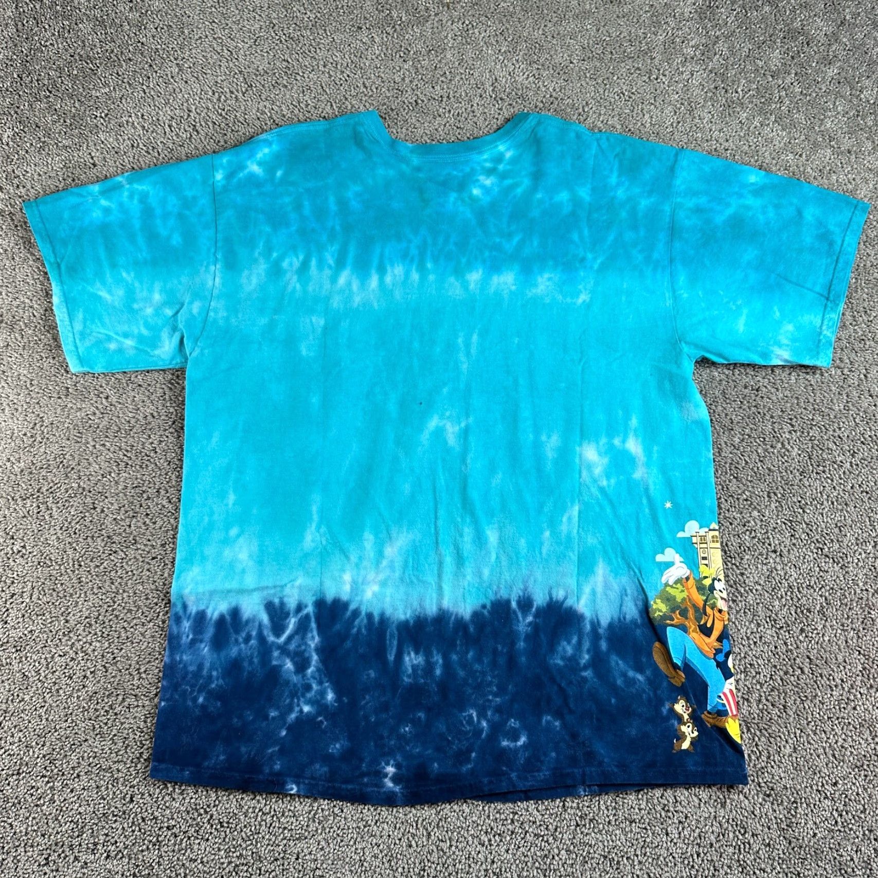 Disney Disney Shirt Mens 2XL Blue Dip Dyed Wrap Around Magic Kingdom Mickey Graphic Print Logo T-Shirt Size US XXL / EU 58 / 5 - 5 Thumbnail