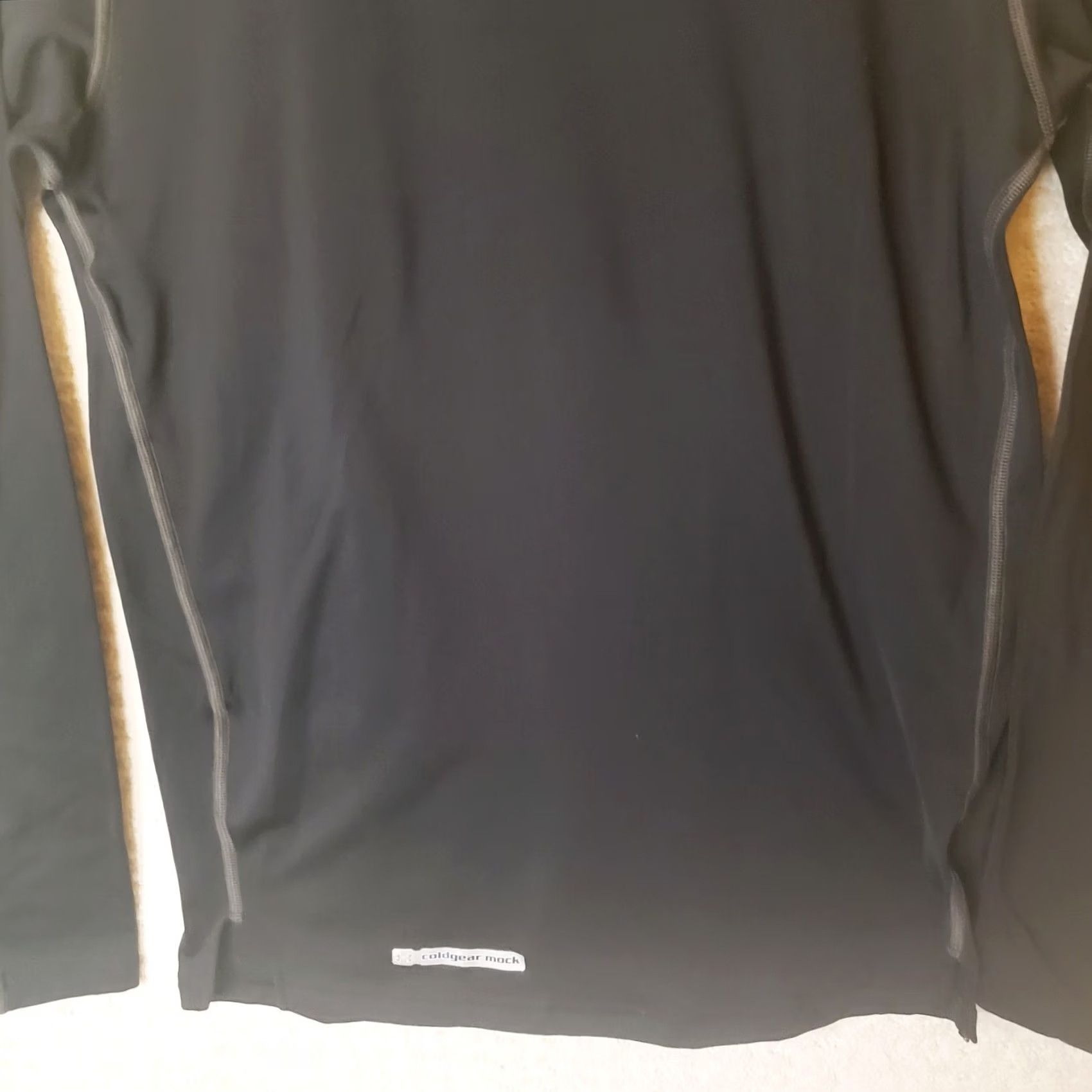 Under Armour Under Armour Cold Gear Long Sleeve Mock Neck Shirt Mens S Black Athletic Thermal Pullover Lightweight Nylon Blend Size US S / EU 44-46 / 1 - 2 Thumbnail