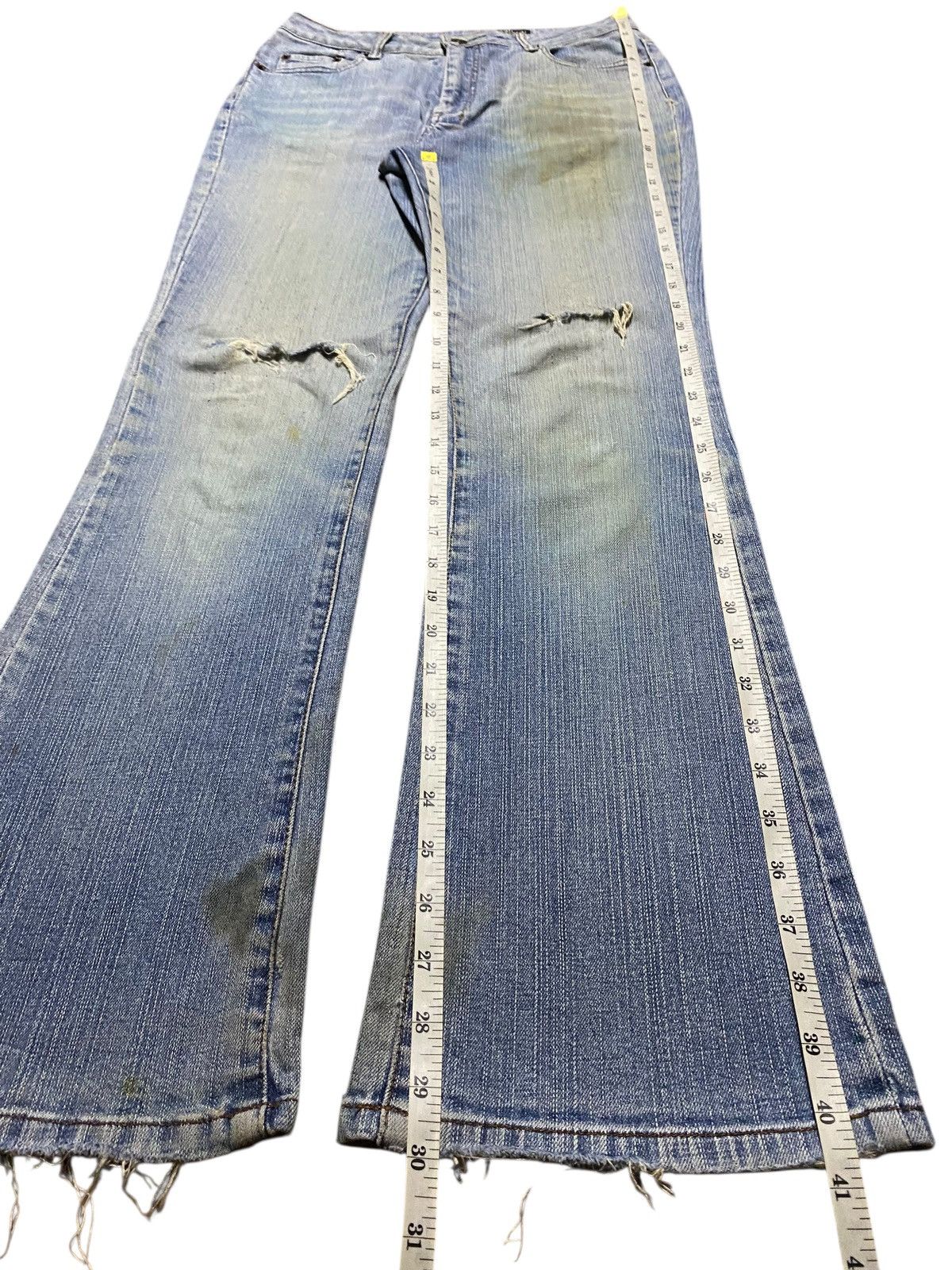 If Six Was Nine Vintage Japanese Brand Natural Garage Grunge Flare Jeans Size US 27 - 18 Thumbnail