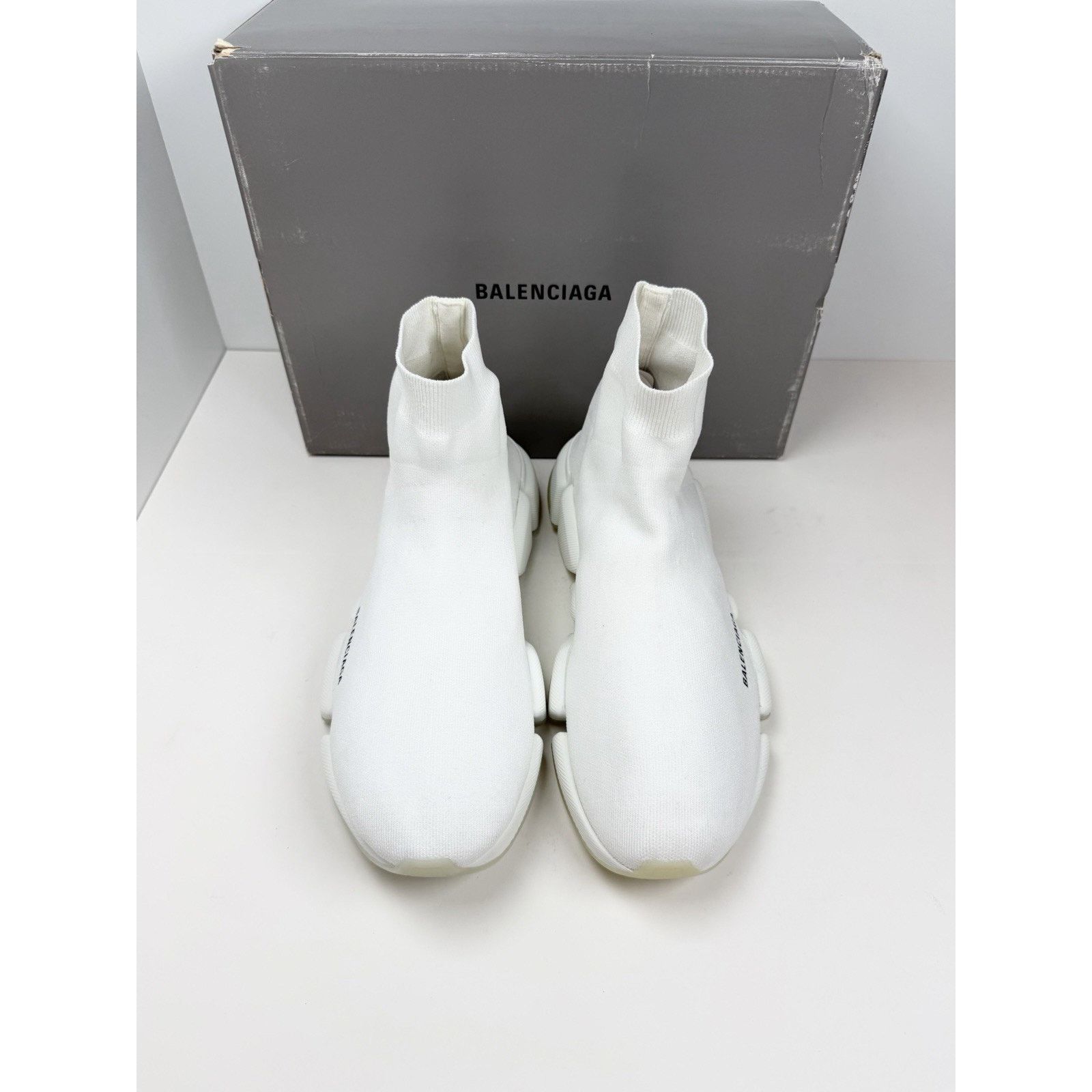 Balenciaga Size 47EU/14US - Balenciaga Speed 2.0 Triple White NEW Size US 14 / EU 47 - 4 Thumbnail