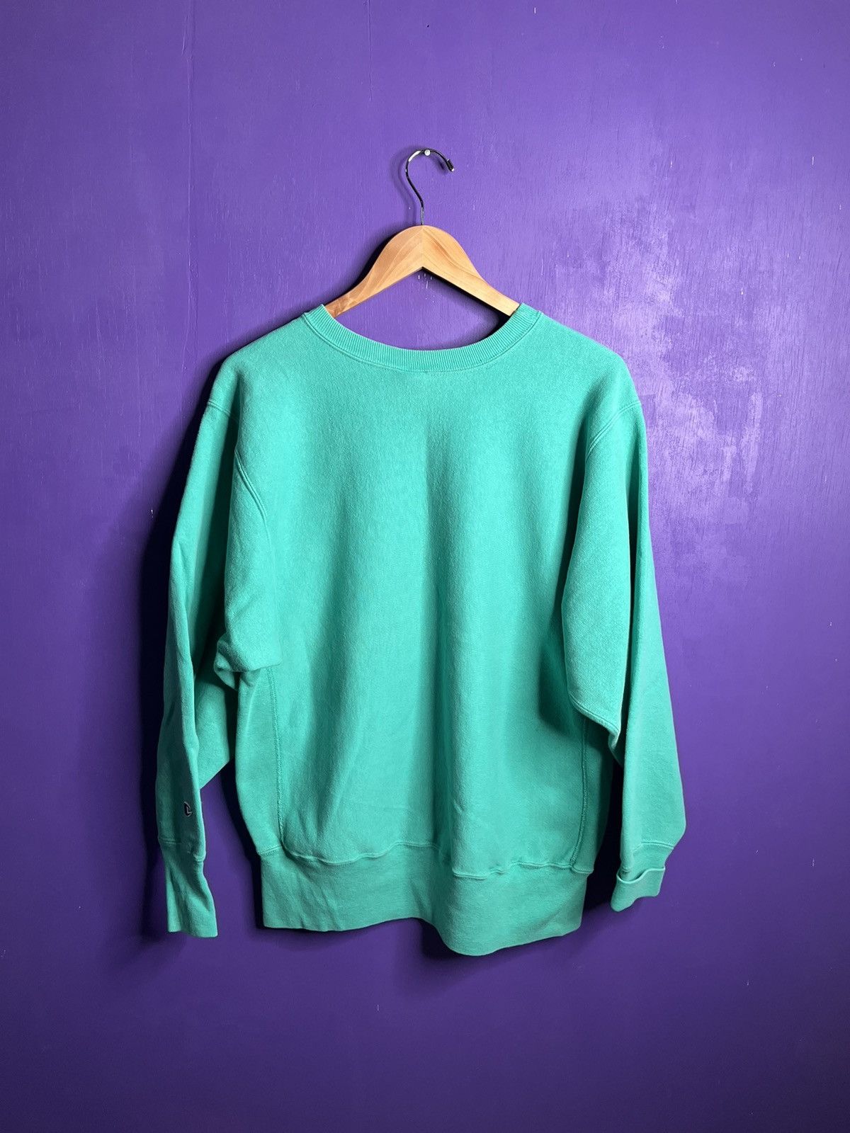 Champion × Vintage Vintage 90s Champion sea-foam green reverse weave Size US L / EU 52-54 / 3 - 2 Thumbnail
