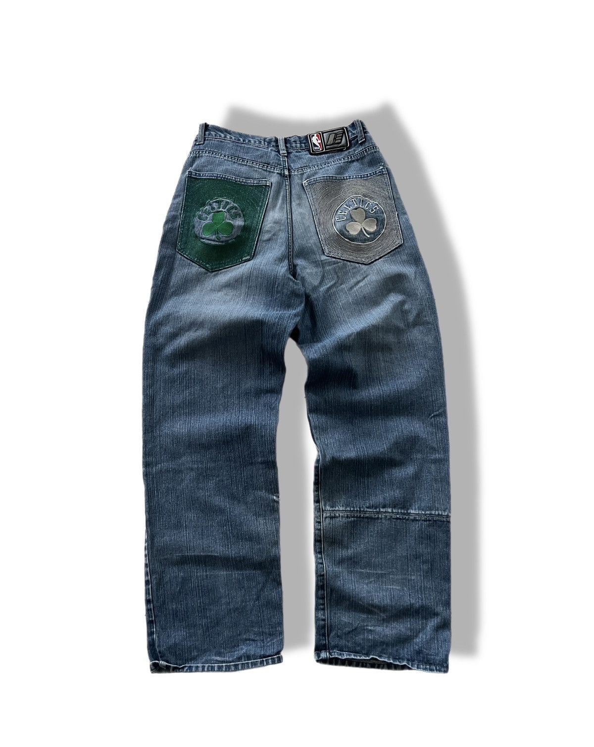 NBA Vintage Boston Celtics Baggy Denim Jeans NBA Pants Size US 30 / EU 46 - 1 Thumbnail