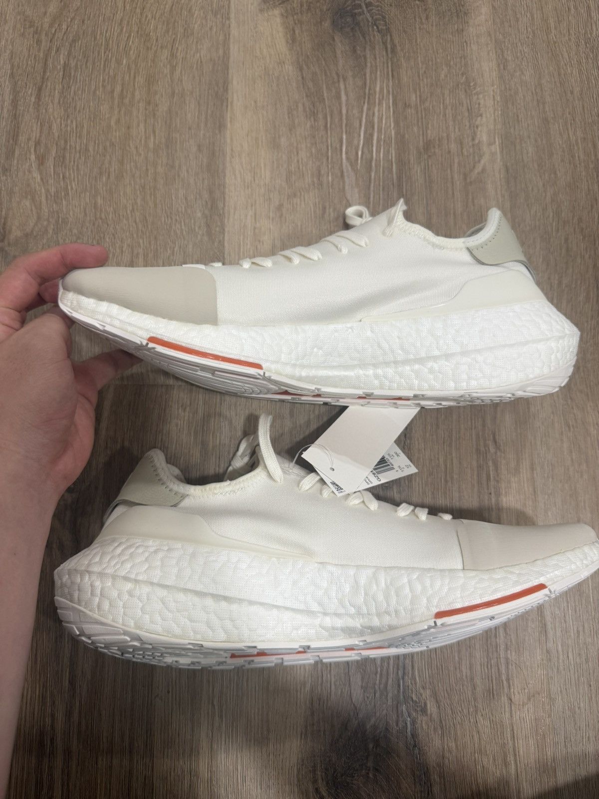Adidas adidas Y-3 Ultra Boost 21 white bold orange Size US 12 / EU 45 - 2 Thumbnail