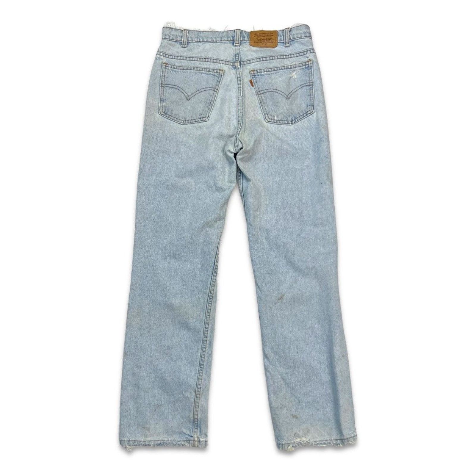 Levi's × Vintage 619 Levi's Jeans 31x29 Distressed Orange Tab Faded 90s Denim Size US 31 - 6 Thumbnail