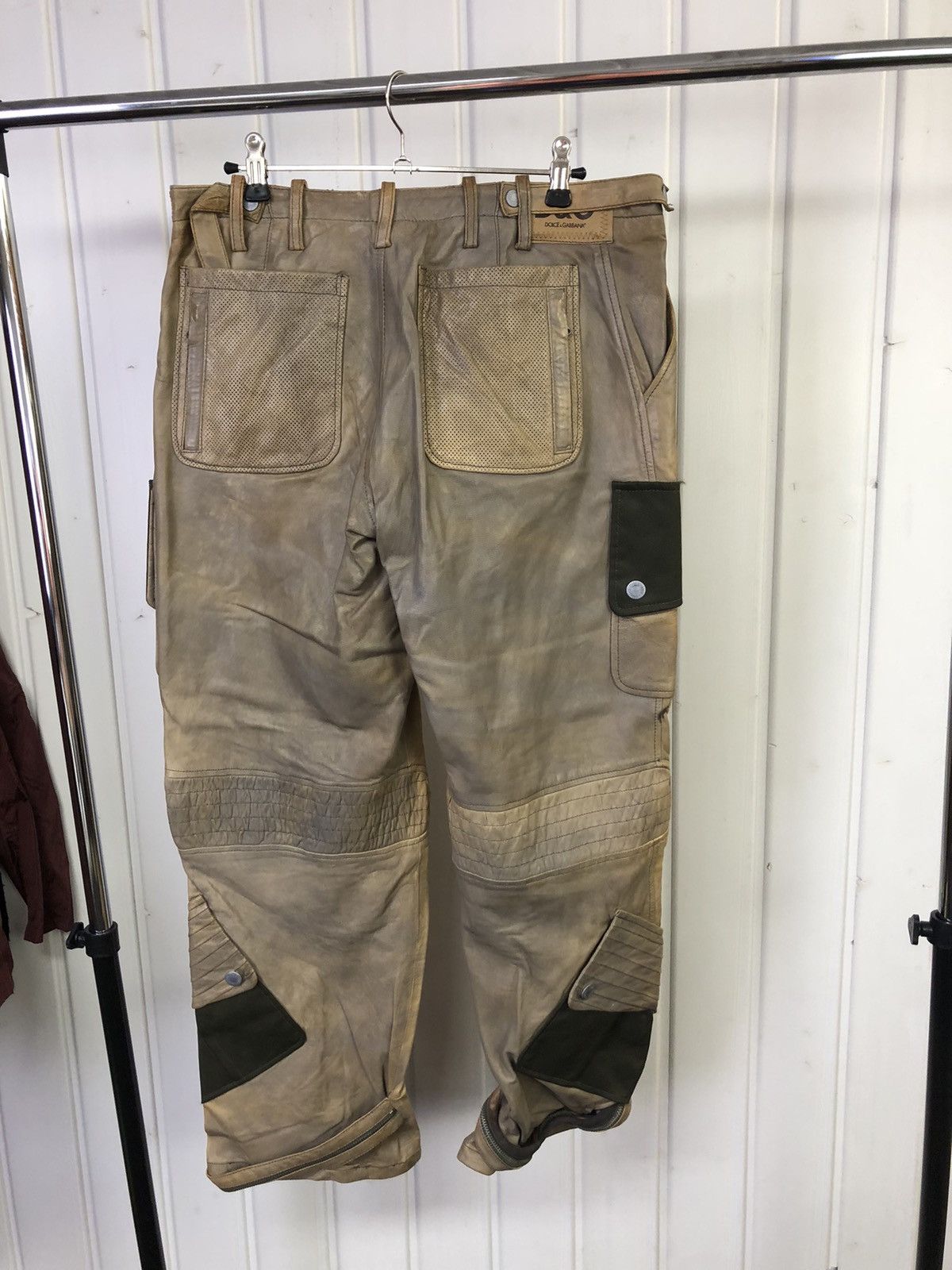 Dolce & Gabbana FW2004 Sample Dolce & Gabbana Leather camo Cargos Size US 34 / EU 50 - 2 Thumbnail