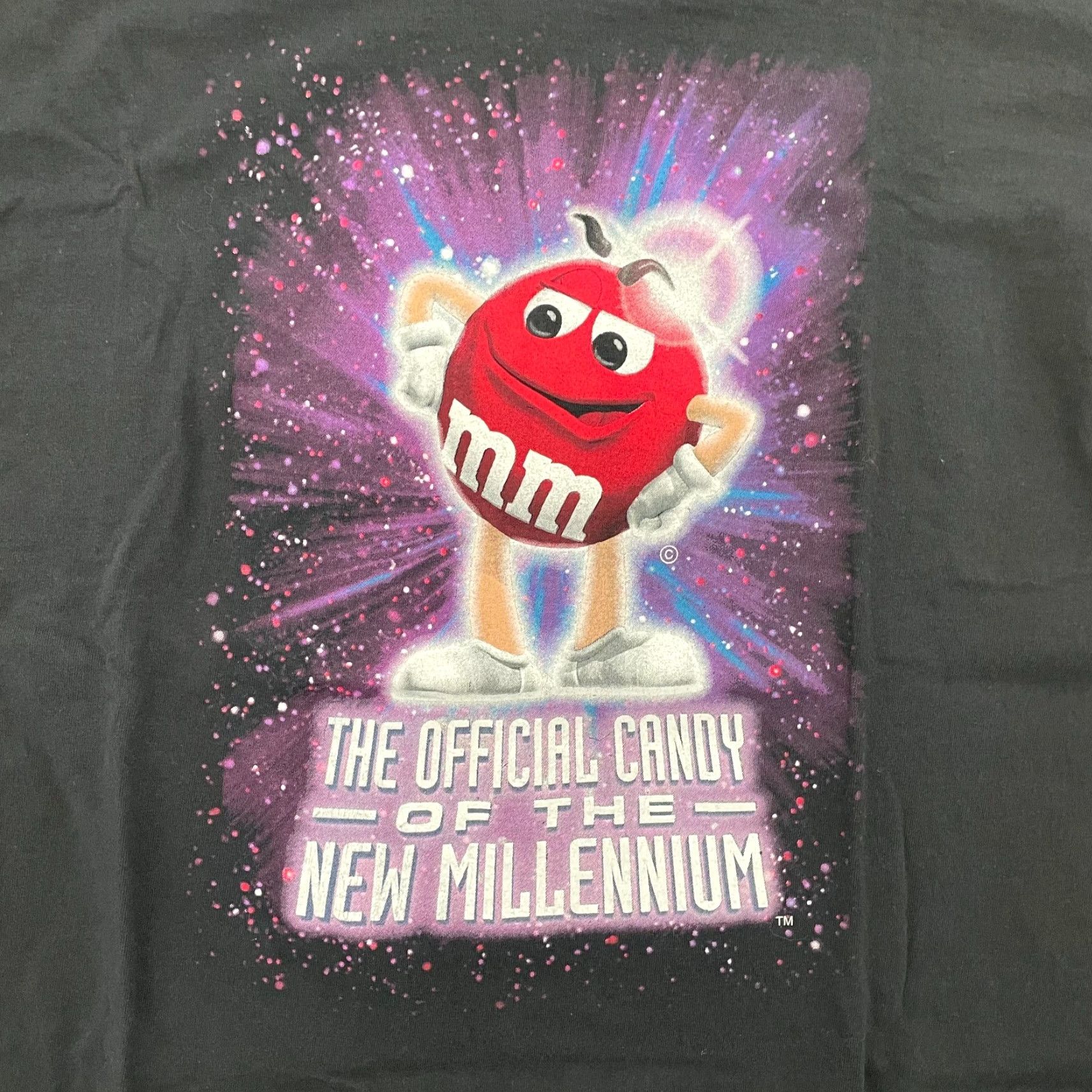 Vintage VINTAGE M&M Shirt Adult XL Black Candy Millennium Single Stitch Mars XL Mens Shirt Size US XL / EU 56 / 4 - 5 Thumbnail