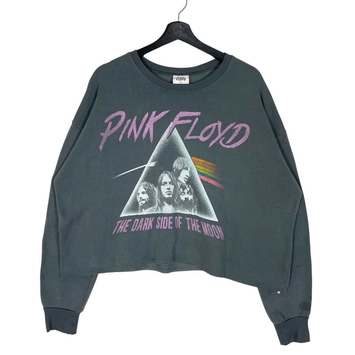 Pink Floyd Vintage Pink Floyd Cropped Sweatshirt Big Logo Band Rock Tee Size L / US 10 / IT 46 - 1 Thumbnail