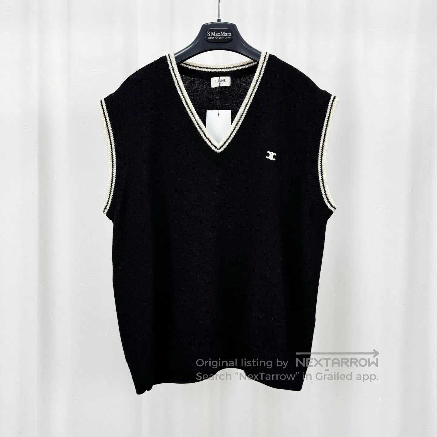 Celine Celine 25SS Triomphe Embroidered Wool Vest. Size M / US 6-8 / IT 42-44 - 1 Thumbnail