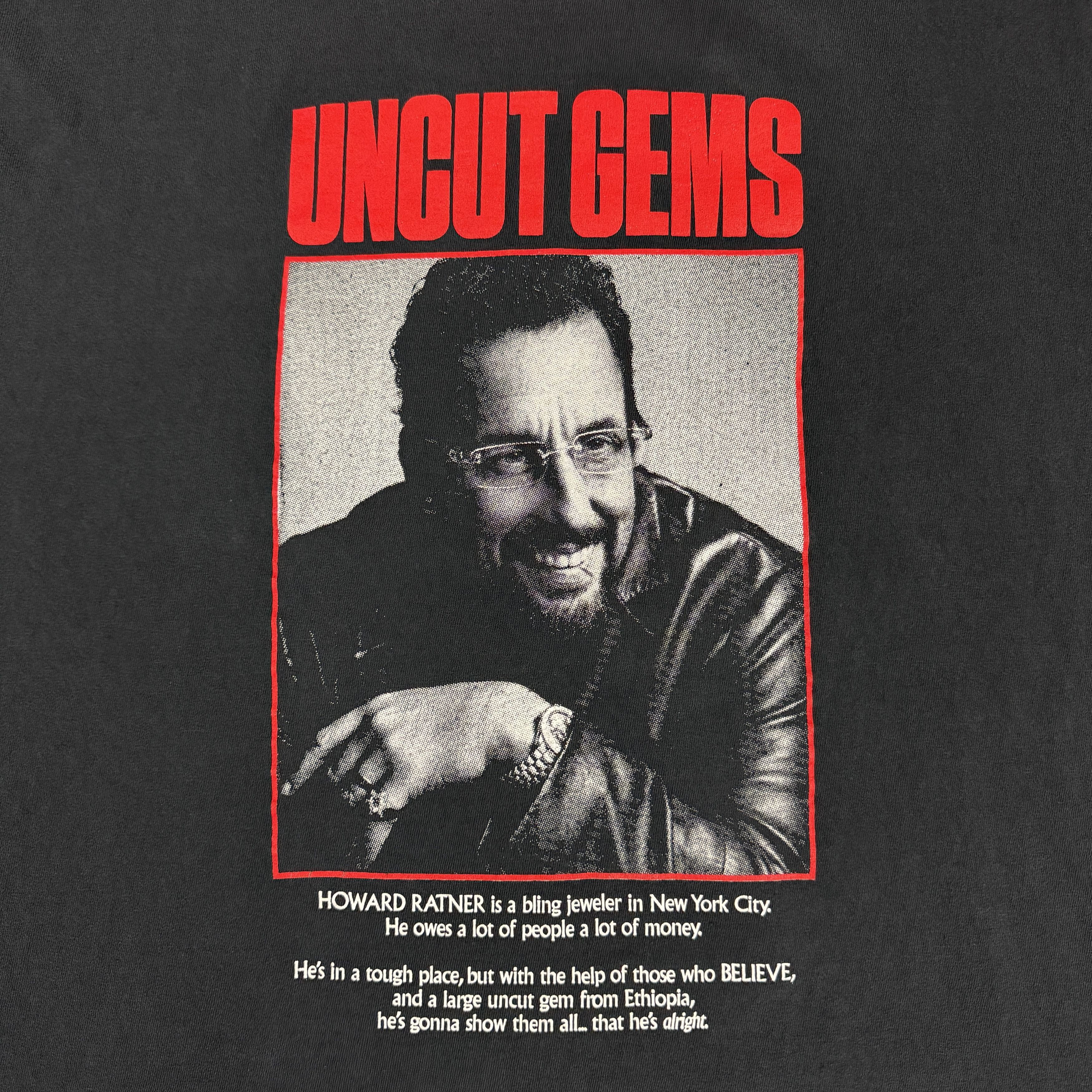 A24 Rare A24 Uncut Gems Adam Sandler Movie Shirt Size US L / EU 52-54 / 3 - 5 Thumbnail