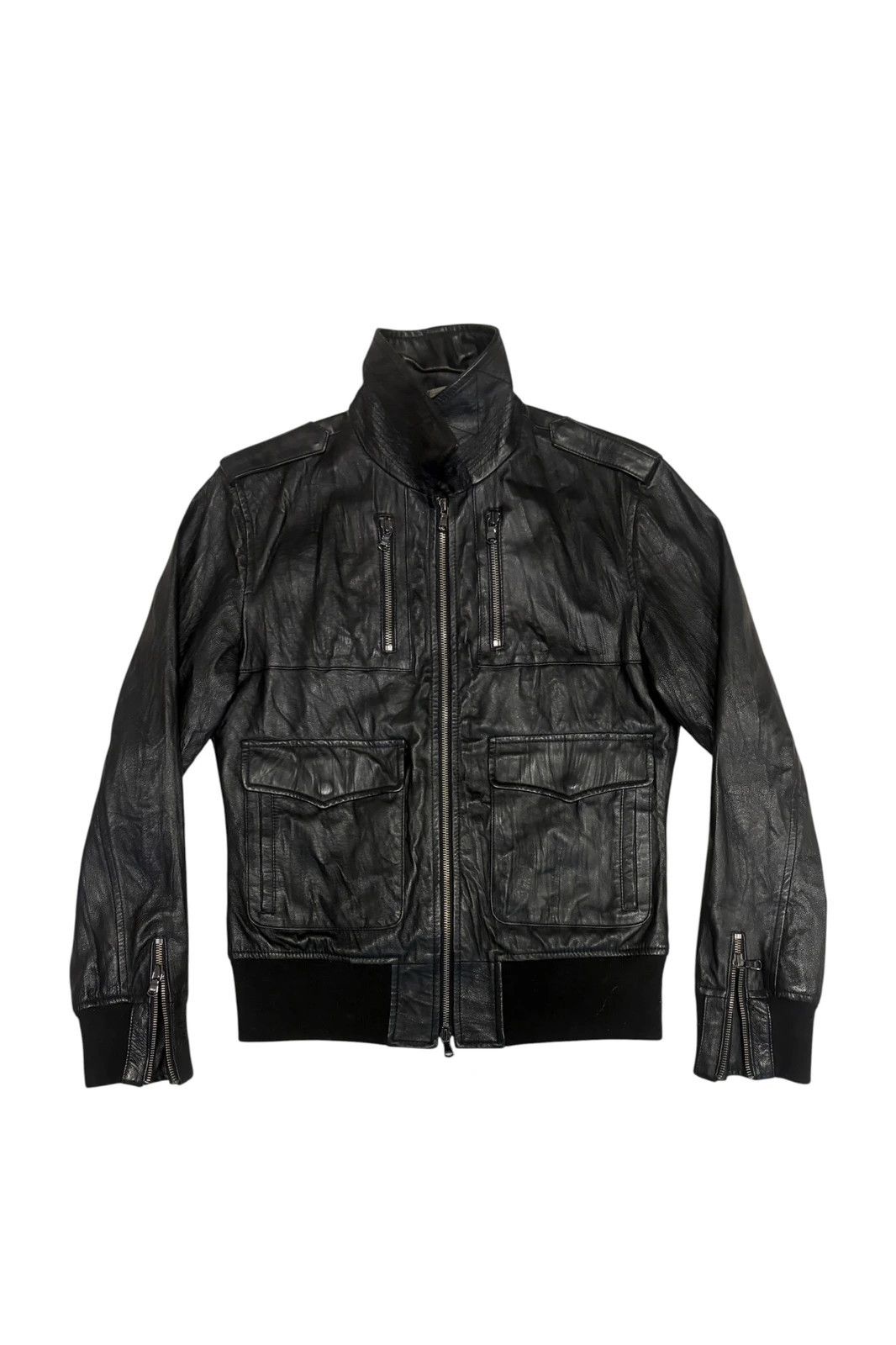 Vanquish Vanquish multipocket leather jacket with fleece ends Size US S / EU 44-46 / 1 - 2 Thumbnail