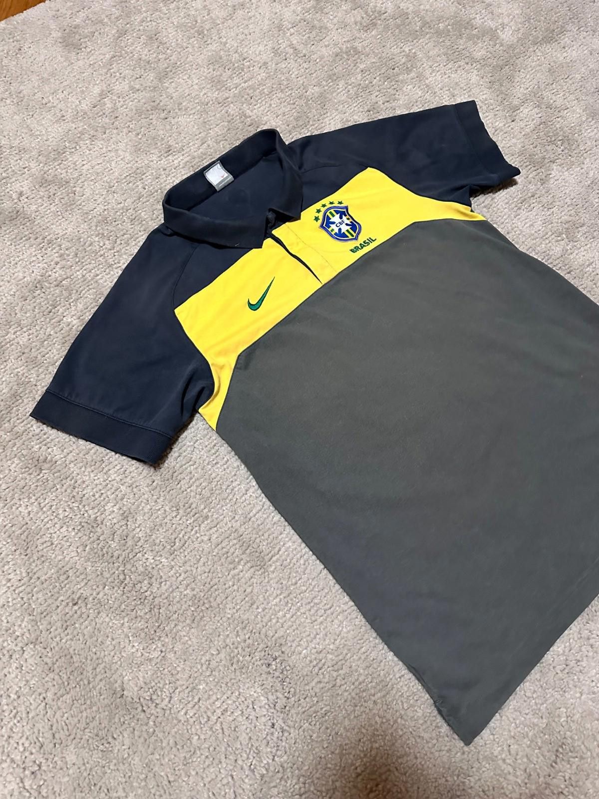 Nike Rare Nike Brazil 2010 World Cup Football Soccer Polo Shirt Size US M / EU 48-50 / 2 - 3 Thumbnail