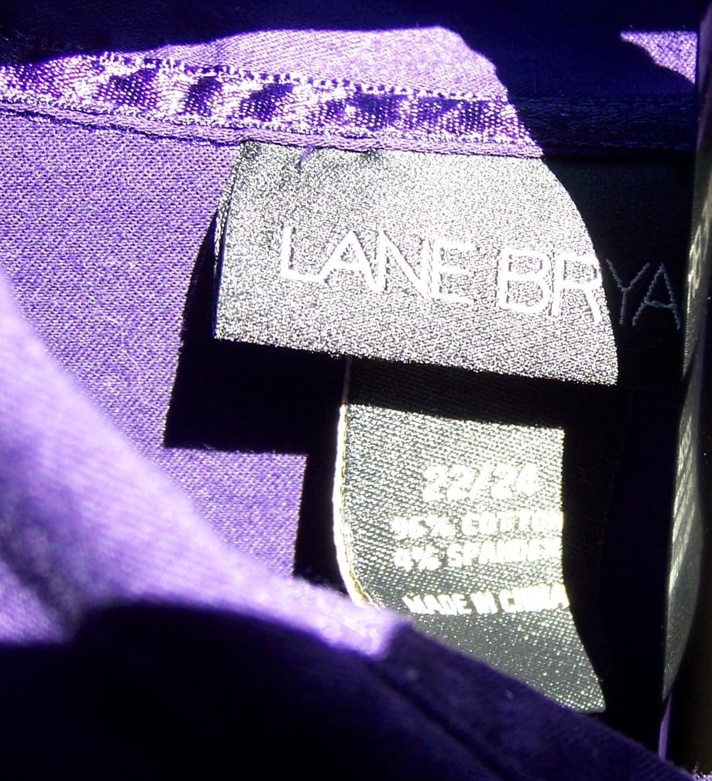 Other Lane Bryant Jewel Tone Purple Button Up Blouse 2X (22/24) Size XXL / US 16-18 / IT 52-54 - 4 Thumbnail