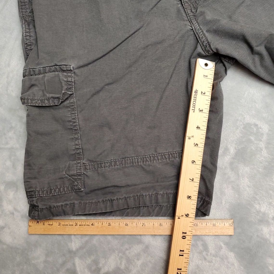 Wrangler Wrangler Men Gray Cargo Ripstop Flat Front Short Shorts Outdoor Casual Utility 32 Size US 32 / EU 48 - 6 Thumbnail
