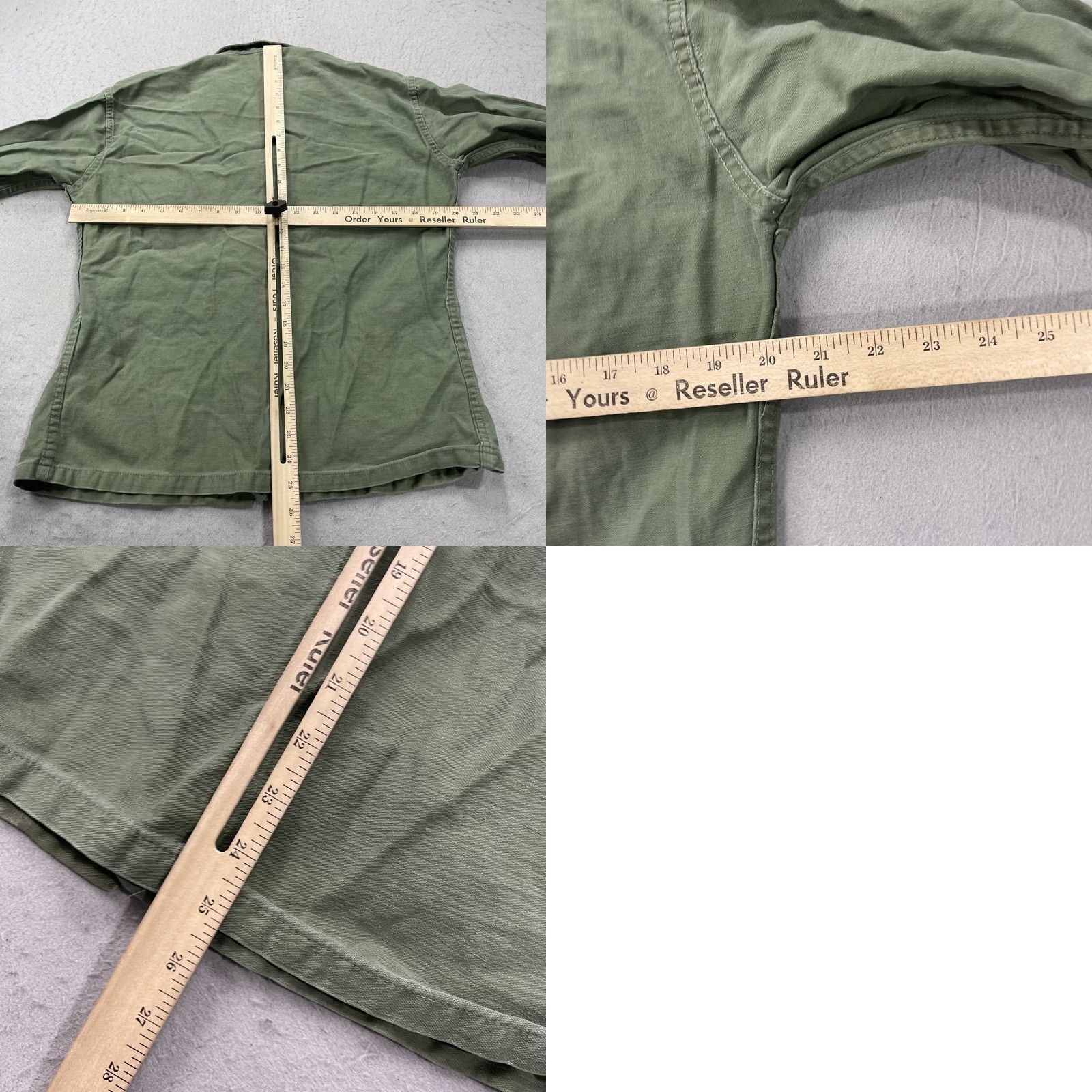 Vintage VINTAGE Green Cotton Sateen Military Fatigue Shirt Mens Medium Pohl 60s OG 107 Size US M / EU 48-50 / 2 - 8 Thumbnail