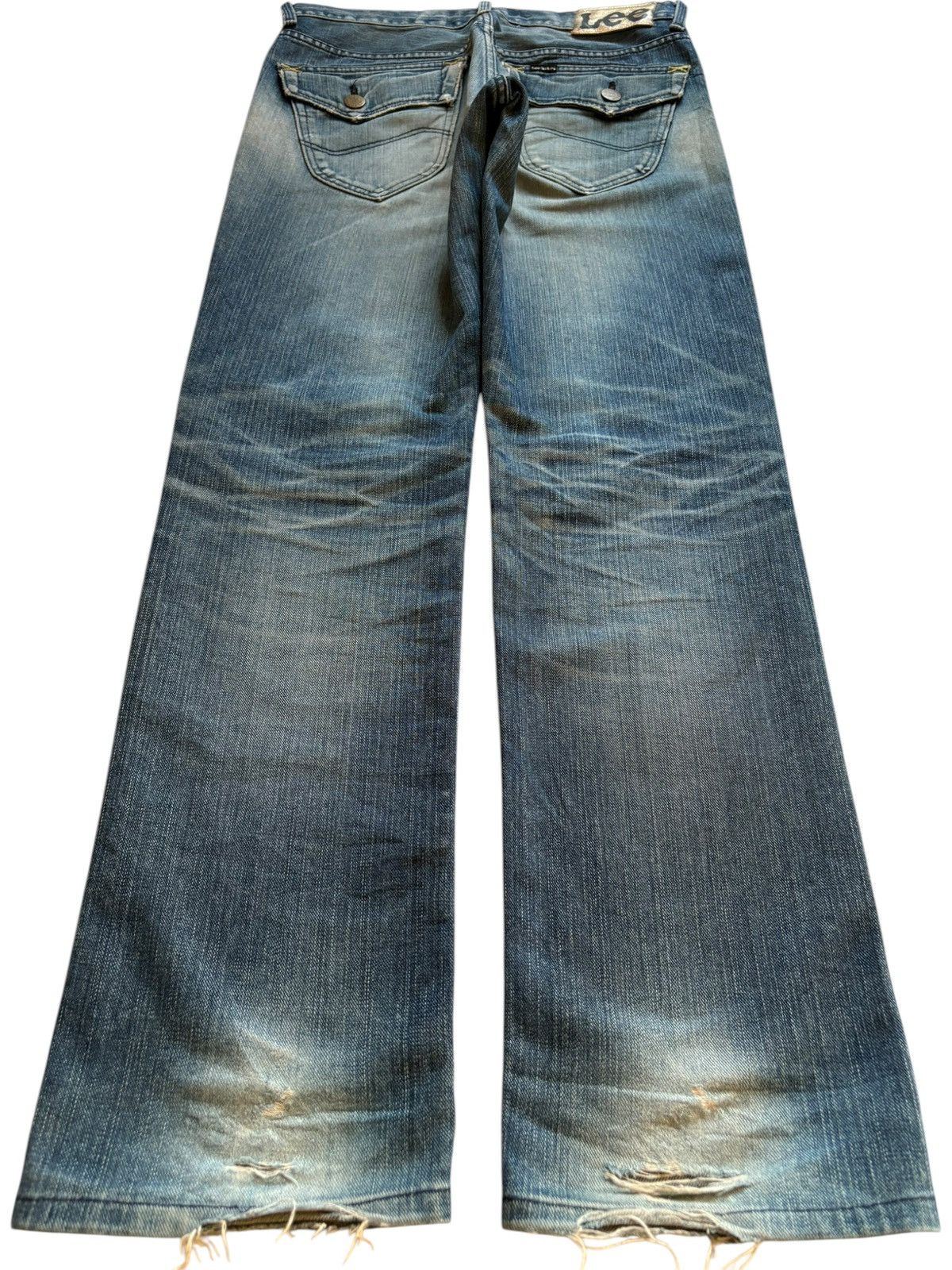 Lee Vintage Lee Rusty Mud Wash Distressed Ripped Jeans Size US 30 / EU 46 - 2 Thumbnail