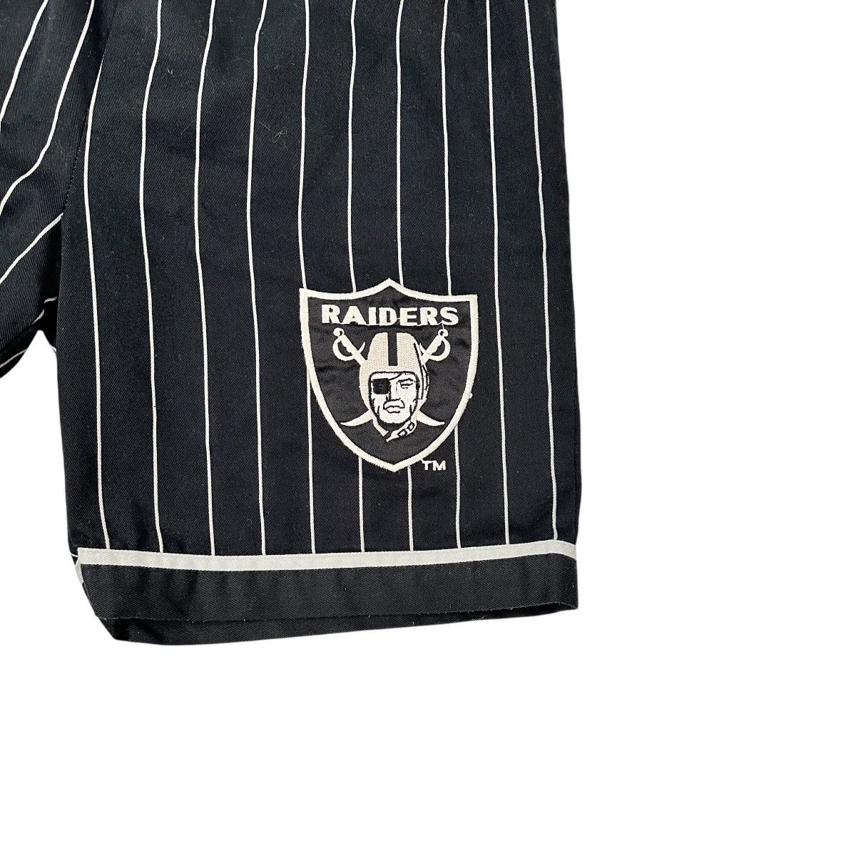 NFL × Starter × Vintage Vintage Starter Los Angeles Raiders Pinstripe Hat & Shorts Size US 30 / EU 46 - 3 Thumbnail