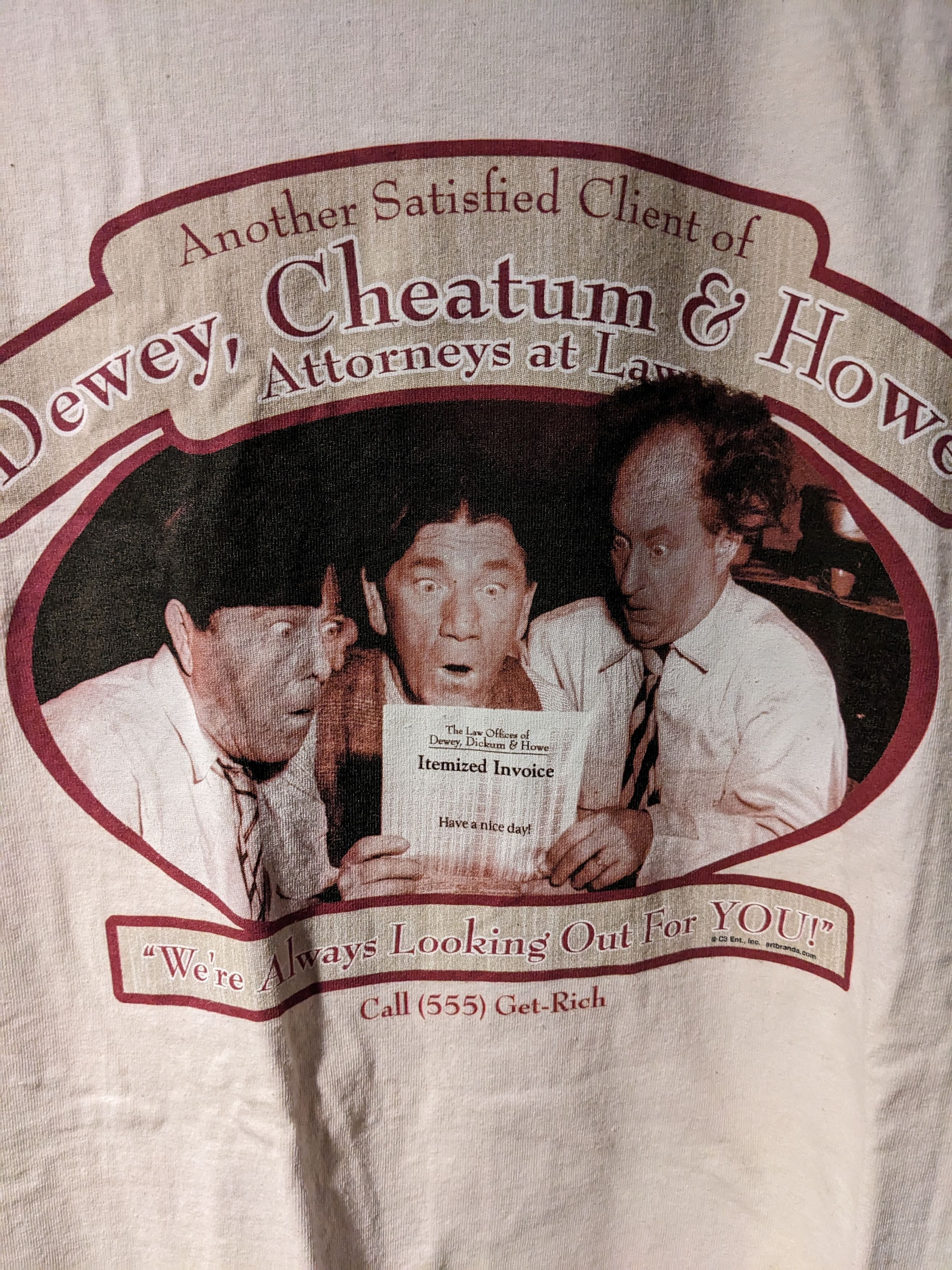Vintage Vintage The Three Stooges Attorneys of Law X-Large T-Shirt Size US XL / EU 56 / 4 - 2 Thumbnail