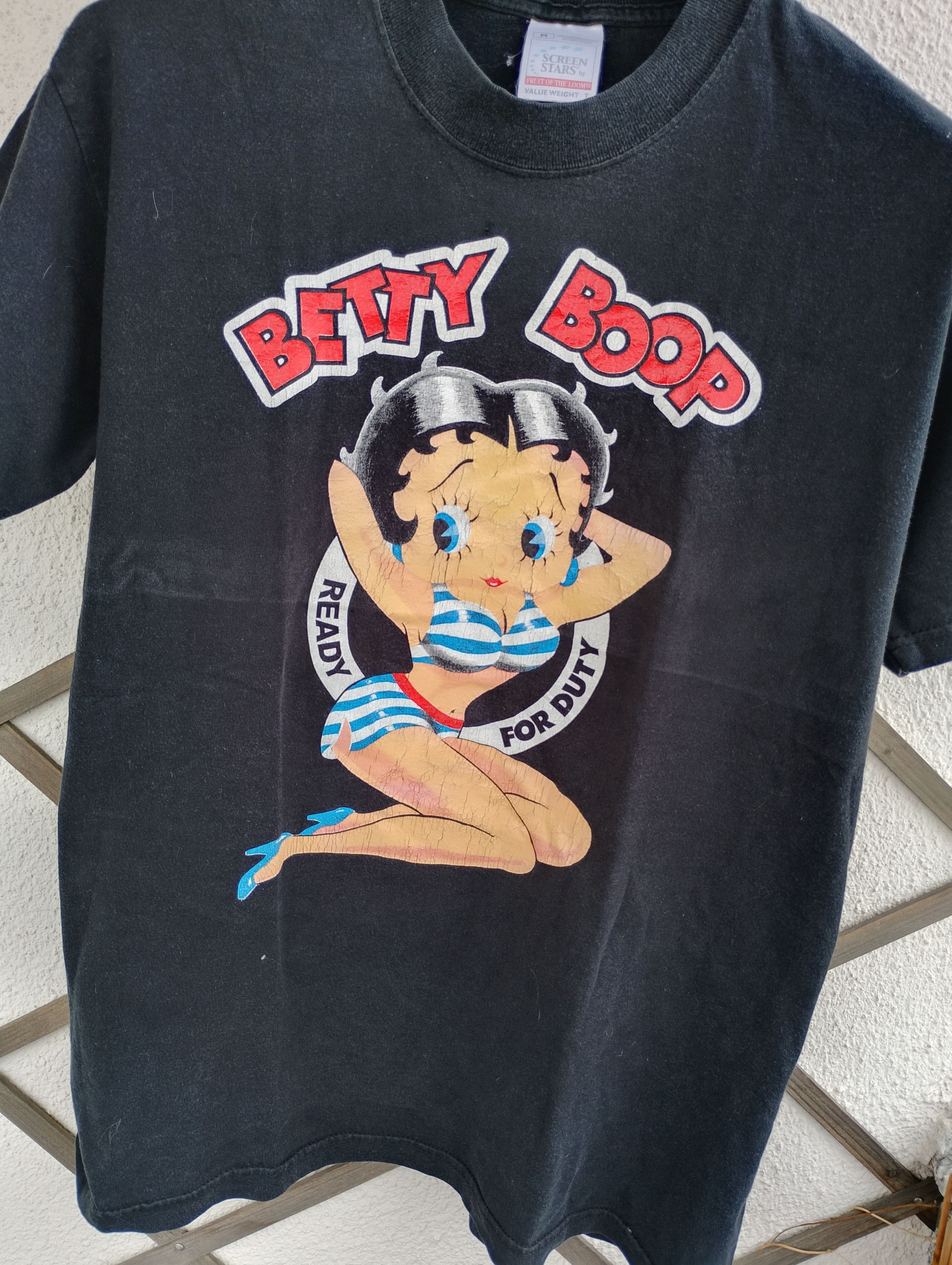 Vintage Betty Boop Vintage Ready for Duty 90s t-shirt sz M Size US M / EU 48-50 / 2 - 2 Thumbnail