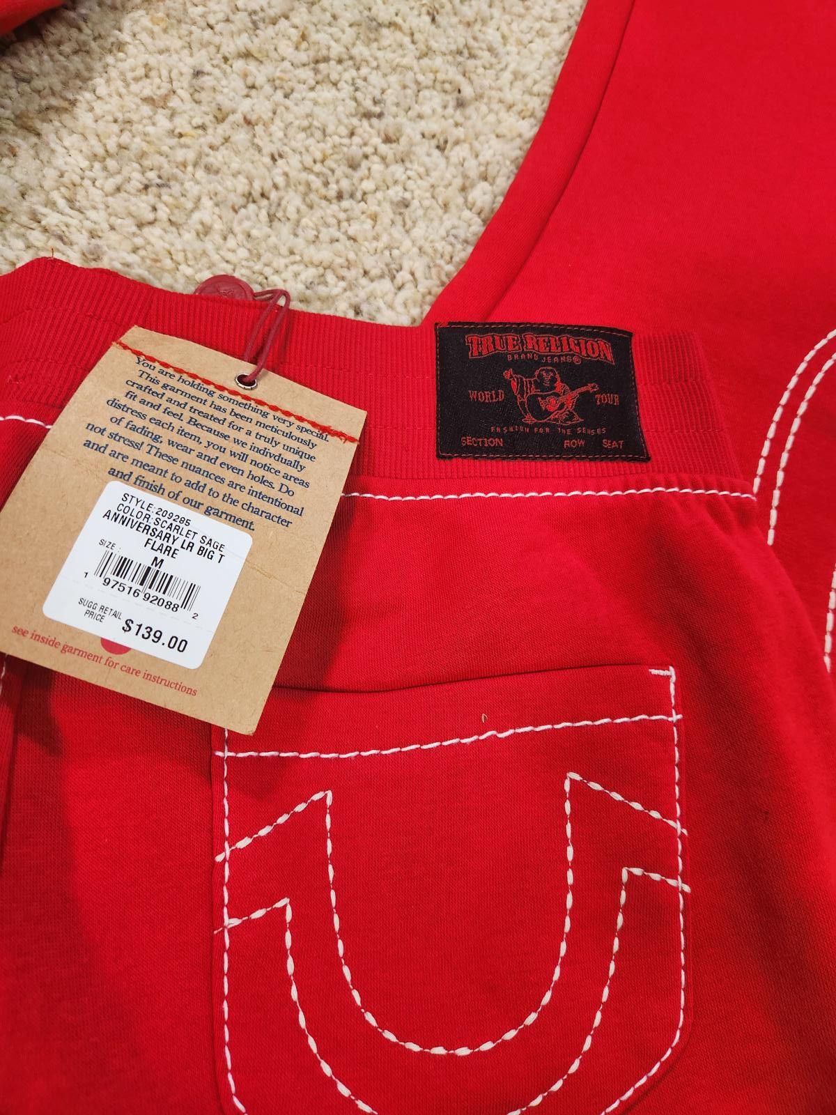 True Religion NEW True Religion Pull-On Flare Jeans Red Anniversary Medium Size 32" / US 10 / IT 46 - 2 Thumbnail