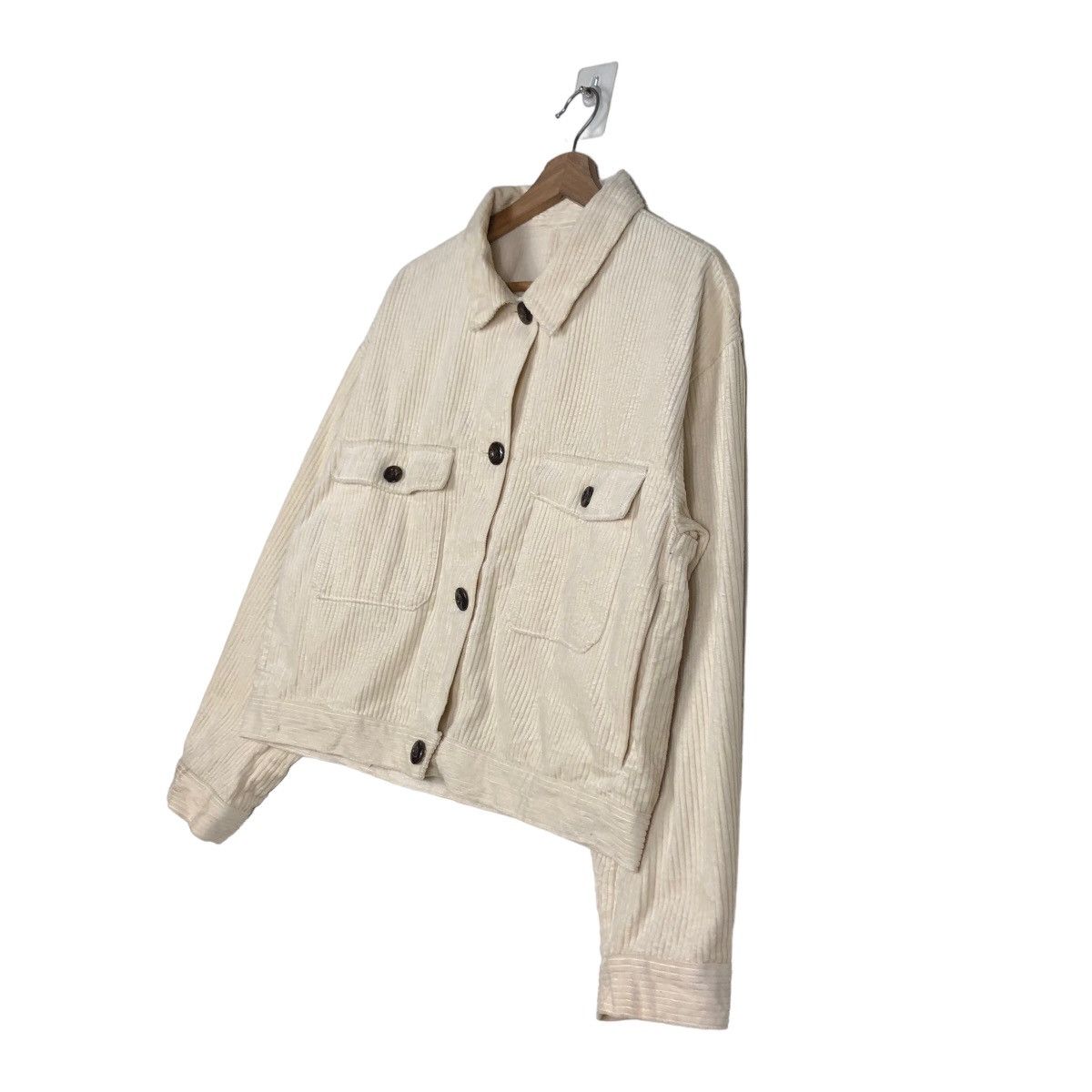 Japanese Brand 🔥Cropped Biker Jacket Corduroy GU Japan Issey Miyake Size US XL / EU 56 / 4 - 2 Thumbnail