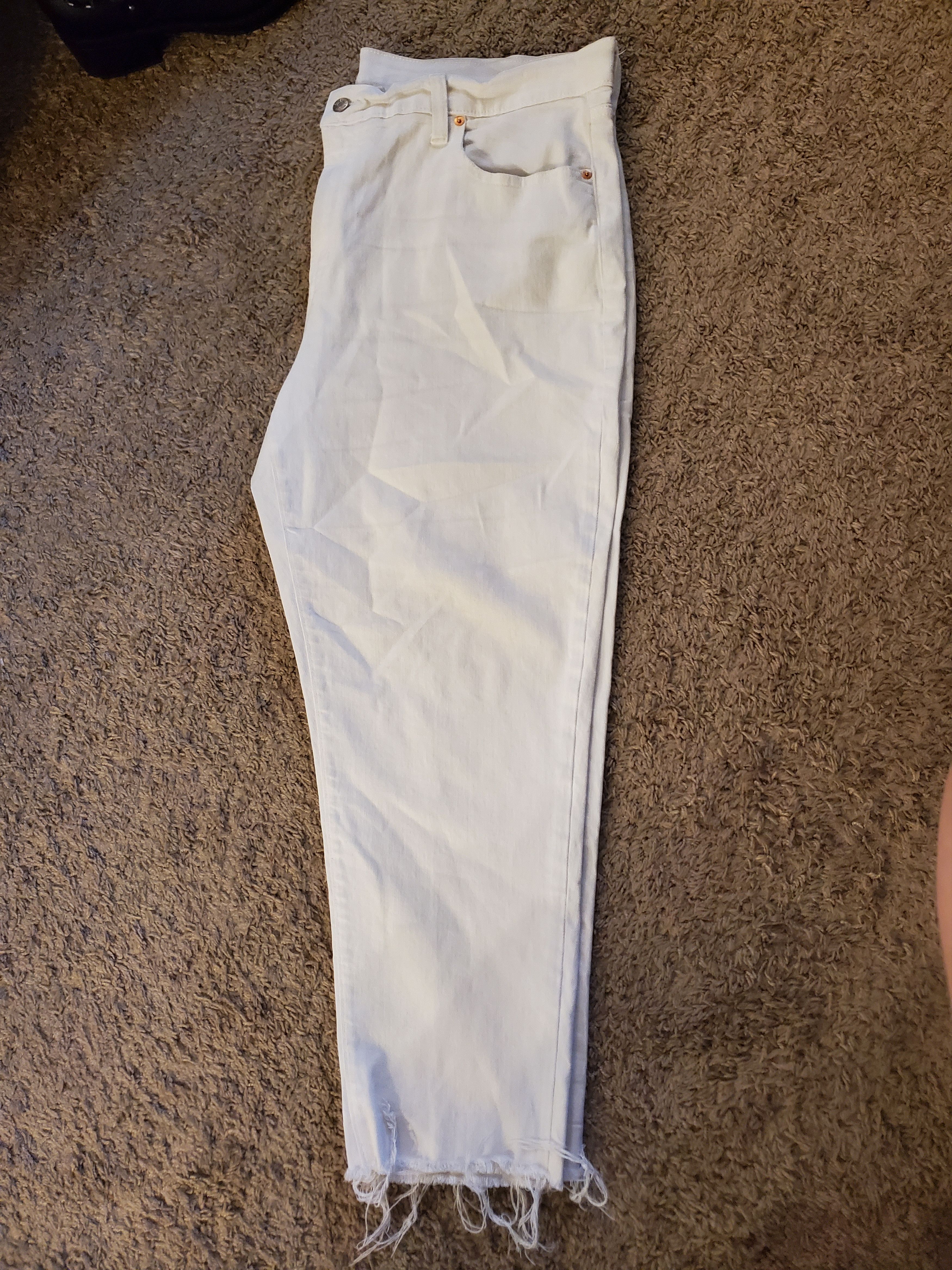 Gap Plus size white GAP mid-rise jeans (size 20R) Size 42" / US 20 - 2 Thumbnail