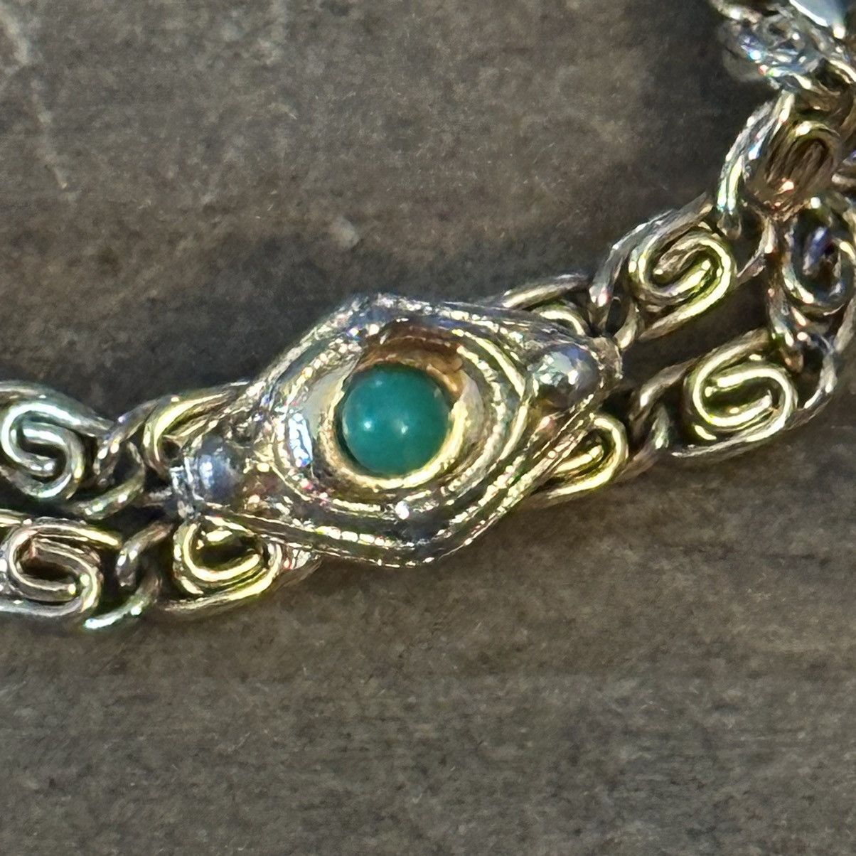 Vintage Vintage double scroll link charm bracelet Size ONE SIZE - 7 Thumbnail