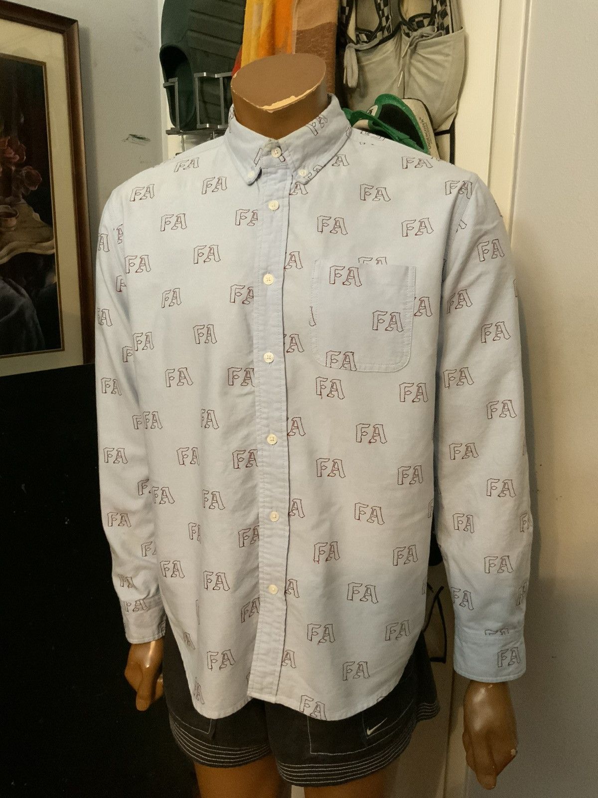 Fucking Awesome Fuc**ing Awesome FA Oxford Blue Button Down L/S 18SS Shirt Size US L / EU 52-54 / 3 - 12 Thumbnail