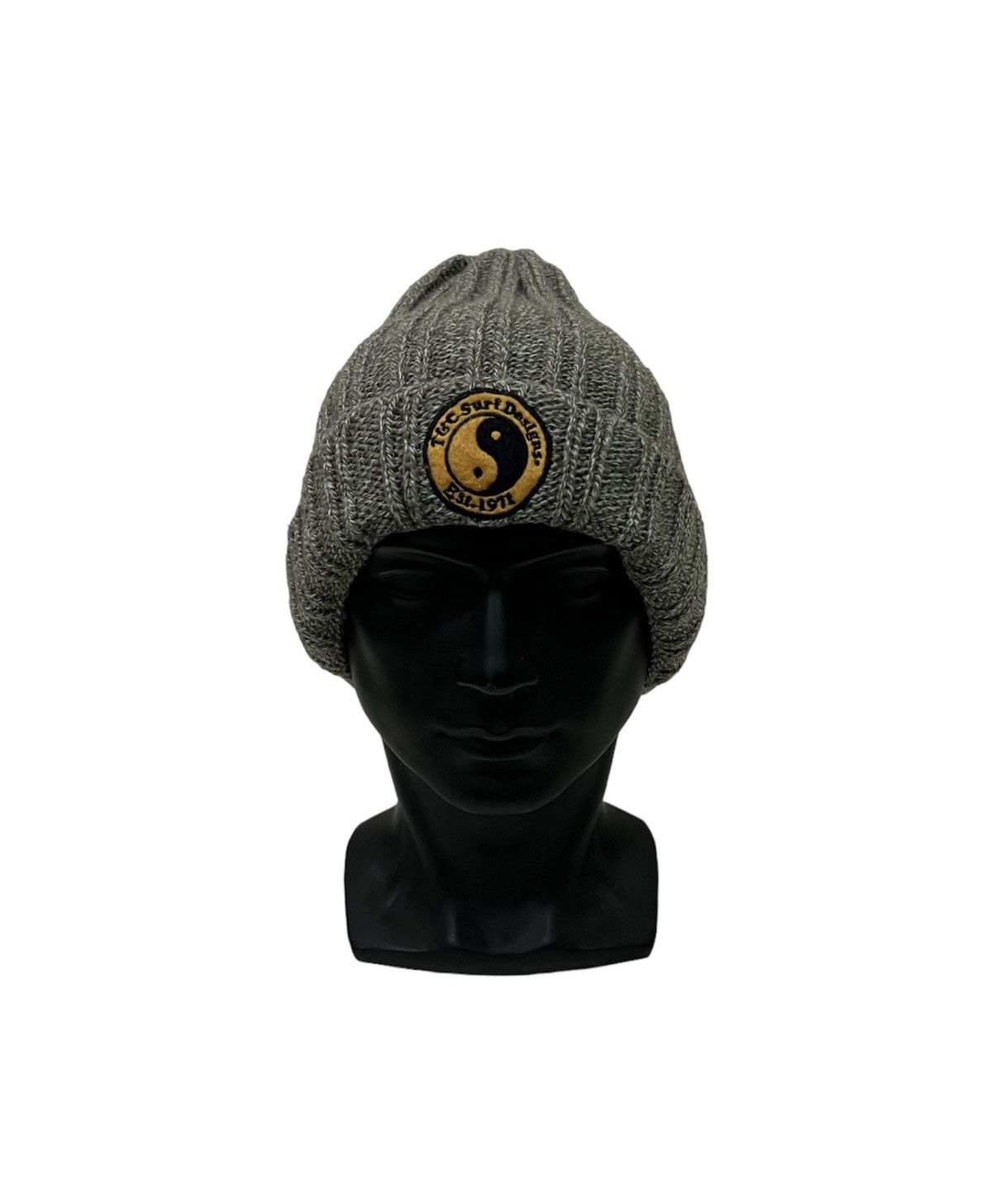 image of Hats x Surf Style Vintage T&c Surf Design Ying Yang Logo Beanie Hat in Mix, Men's