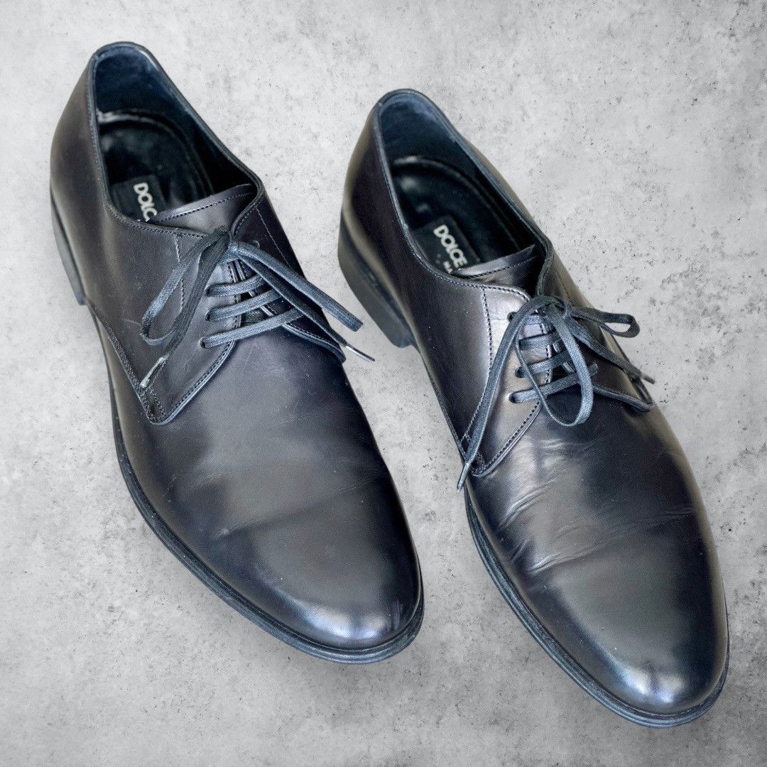 Dolce & Gabbana DOLCE & GABBANA Black Leather Oxford Men’s Dress Shoes Size US 5 / EU 37 - 2 Thumbnail