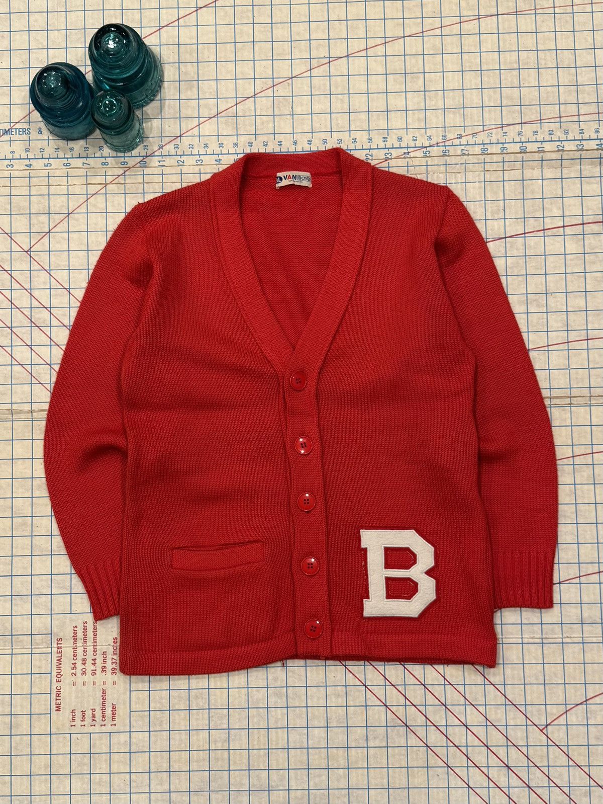 Van Vintage Van Jacket Boys Japan Red Cardigan Fits Size Small Size US S / EU 44-46 / 1 - 1 Thumbnail